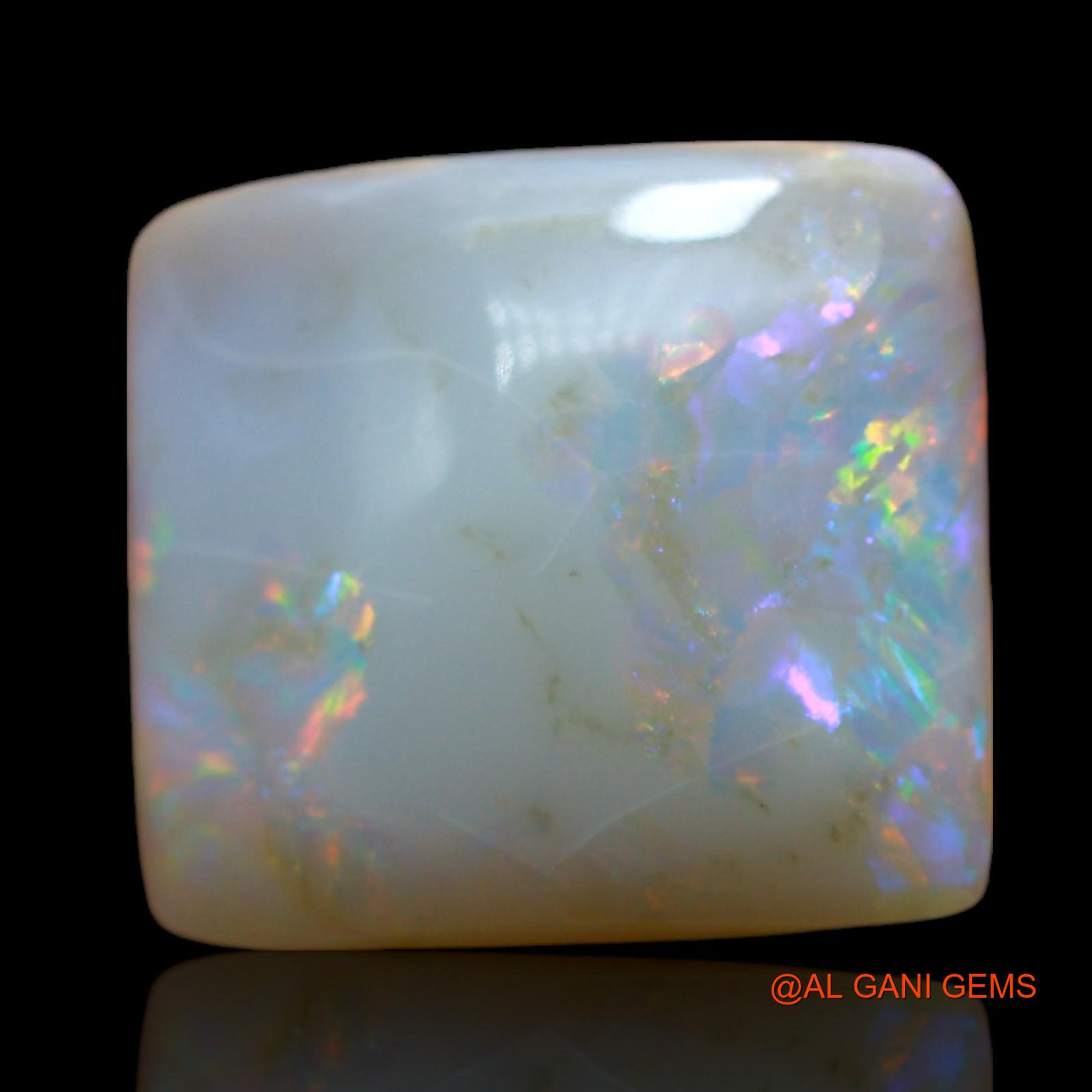 7.00 Cts Natural Australian Fire Opal Loose Gemstone Square Cabochon 13x12x5 mm AF-444