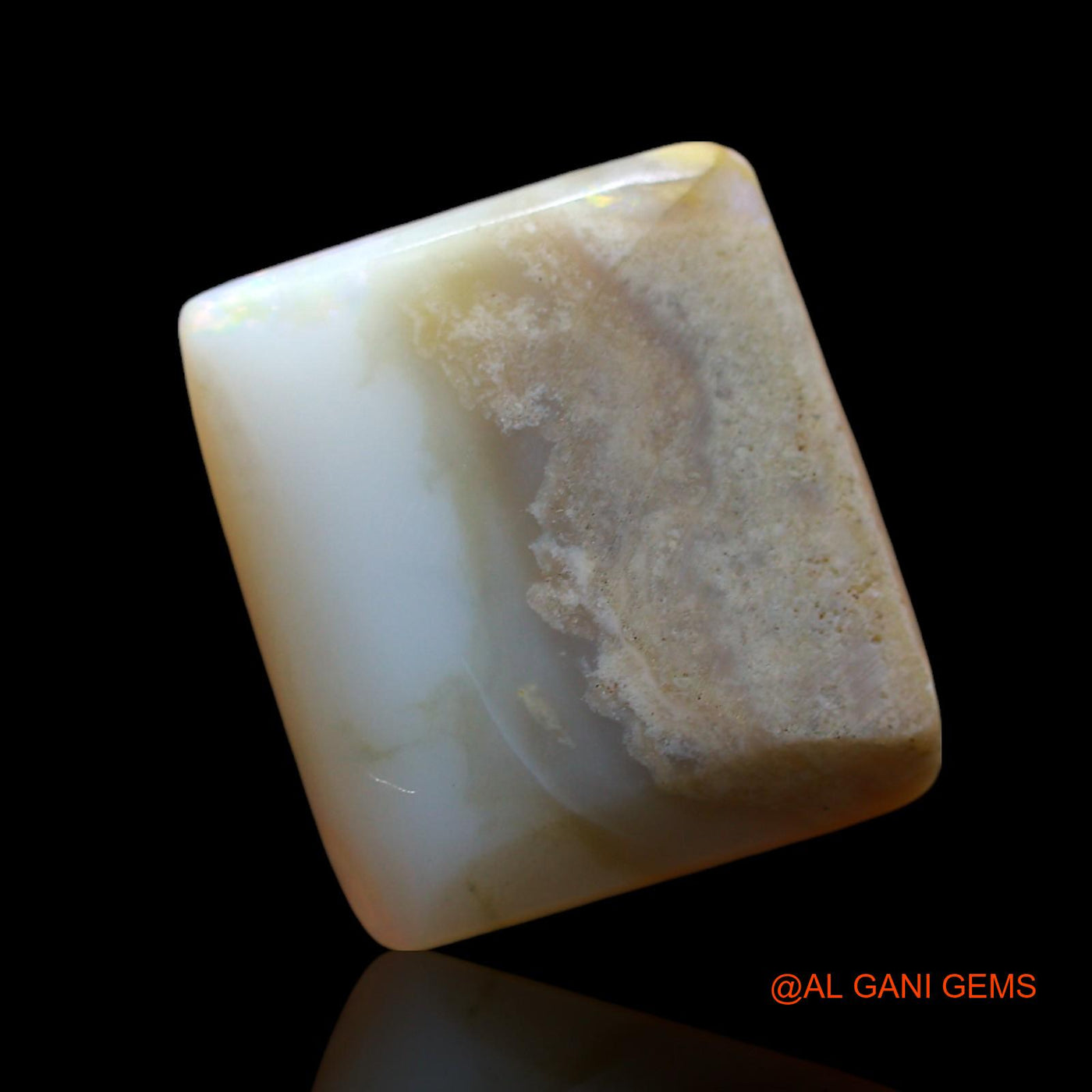 7.00 Cts Natural Australian Fire Opal Loose Gemstone Square Cabochon 13x12x5 mm AF-444