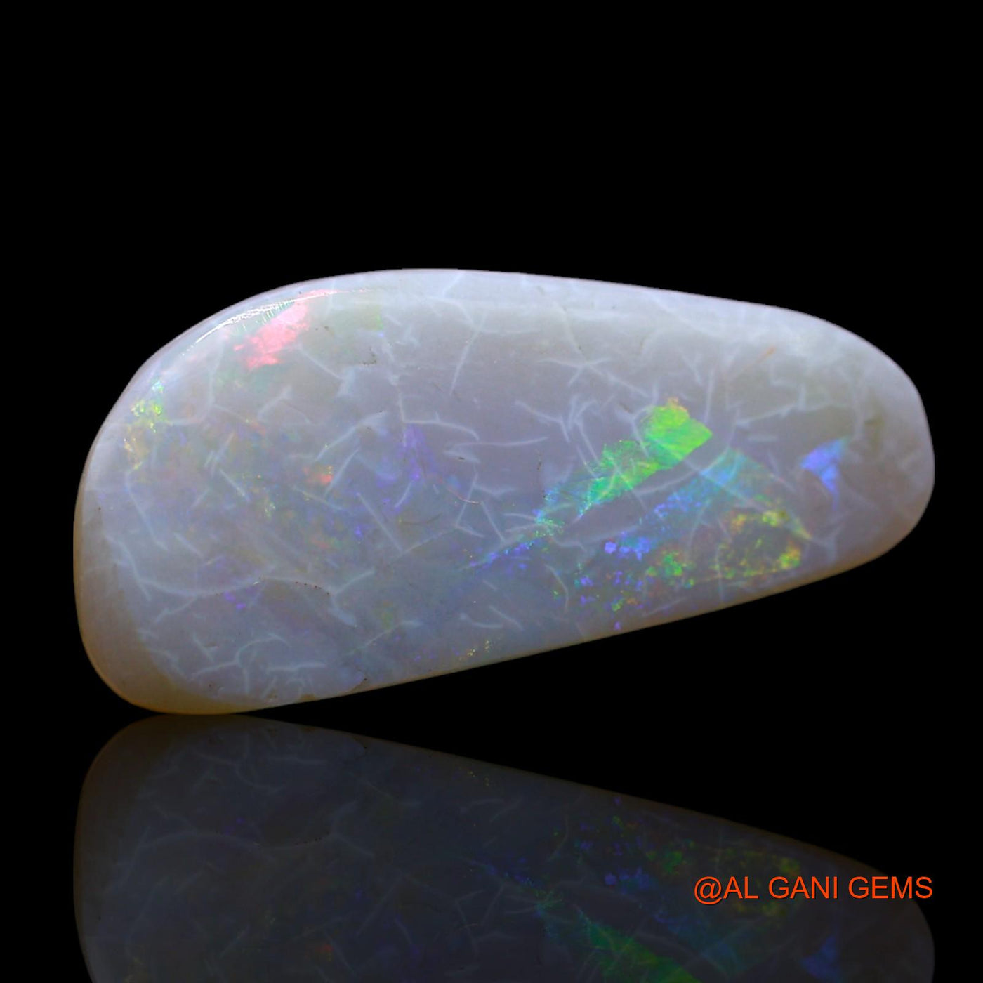 5.00 Cts Natural Australian Fire Opal Loose Gemstone Fancy Cabochon 19x8x4 mm AF-446