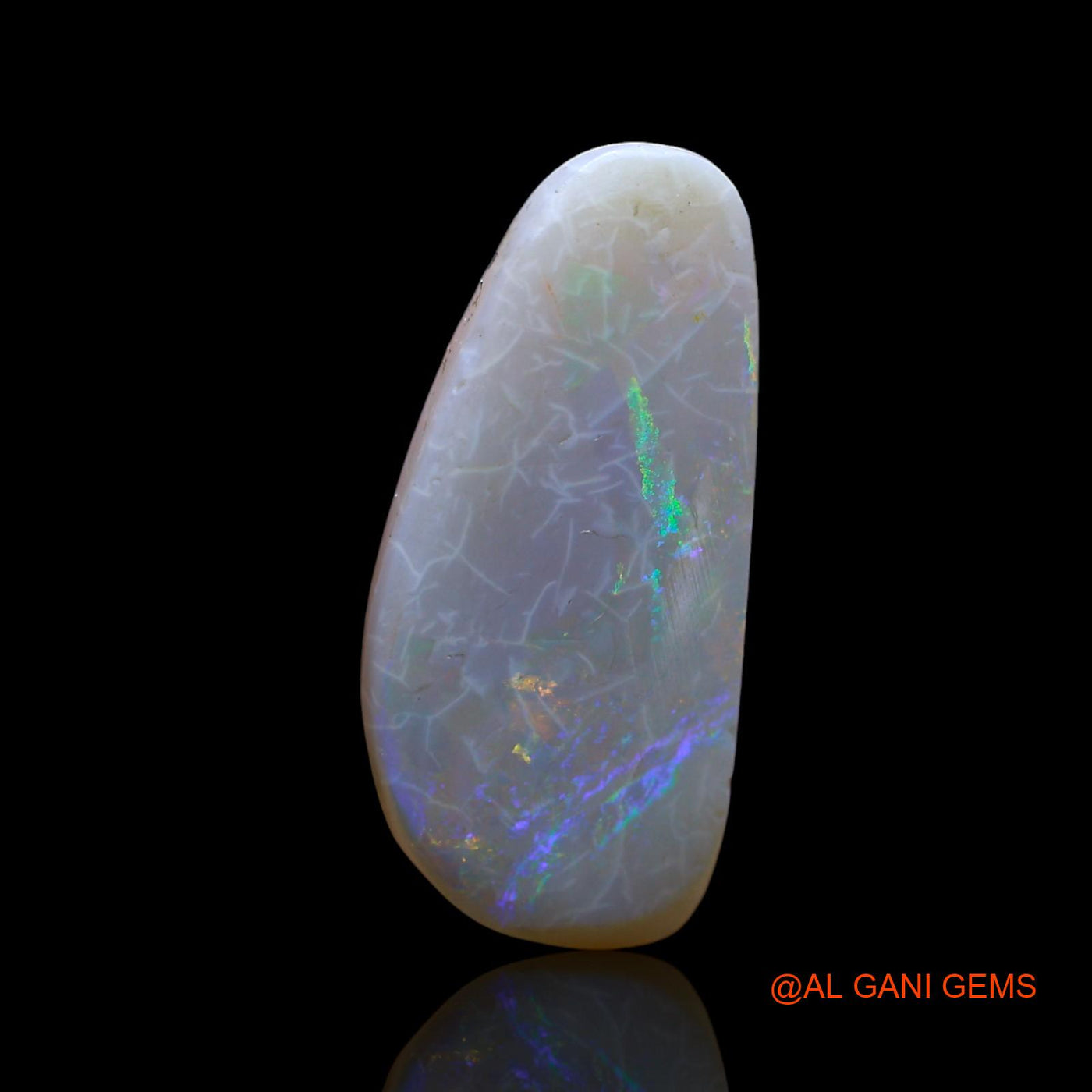 5.00 Cts Natural Australian Fire Opal Loose Gemstone Fancy Cabochon 19x8x4 mm AF-446