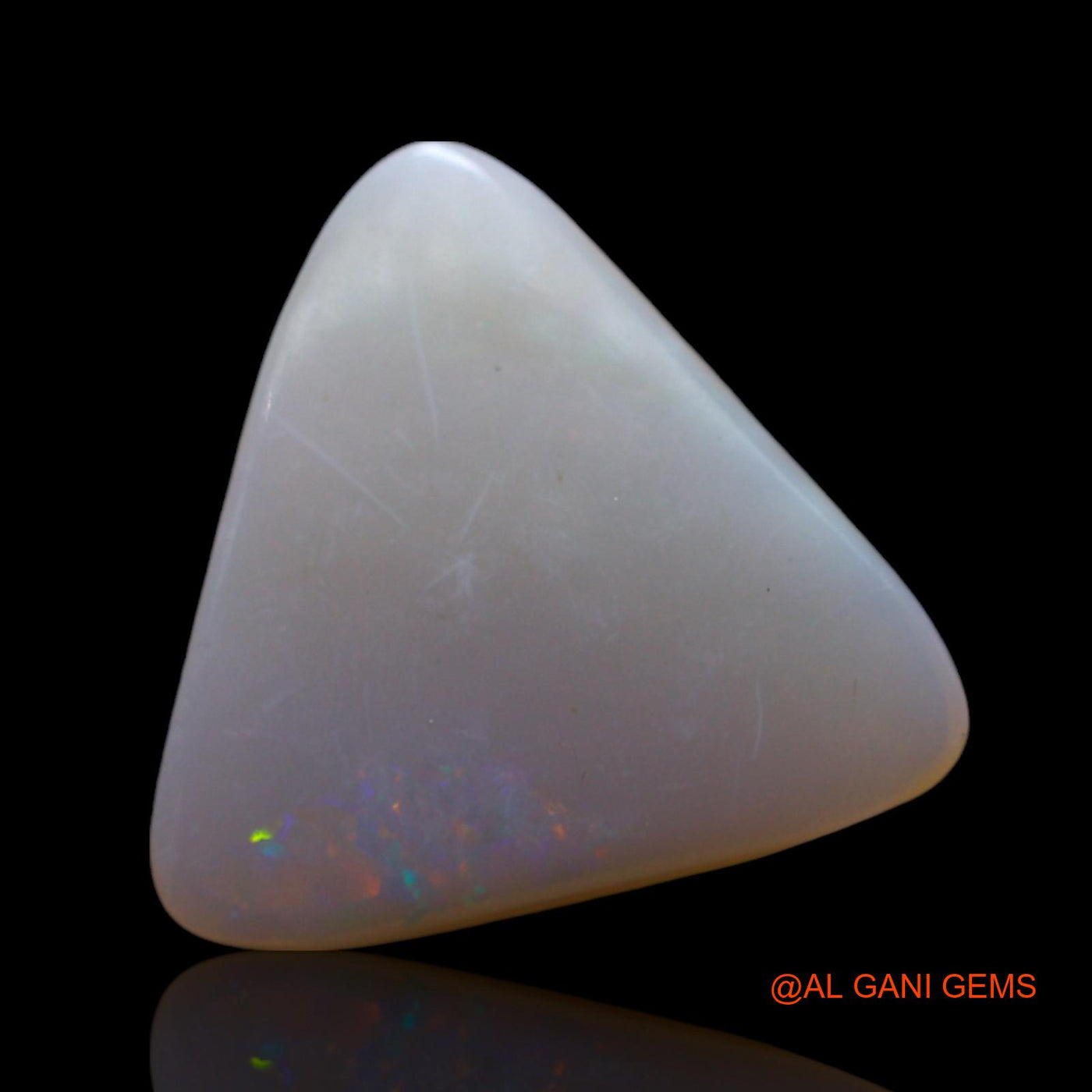 3.00 Cts Natural Australian Fire Opal Loose Gemstone Trillion Cabochon 14x14x2 mm AF-451