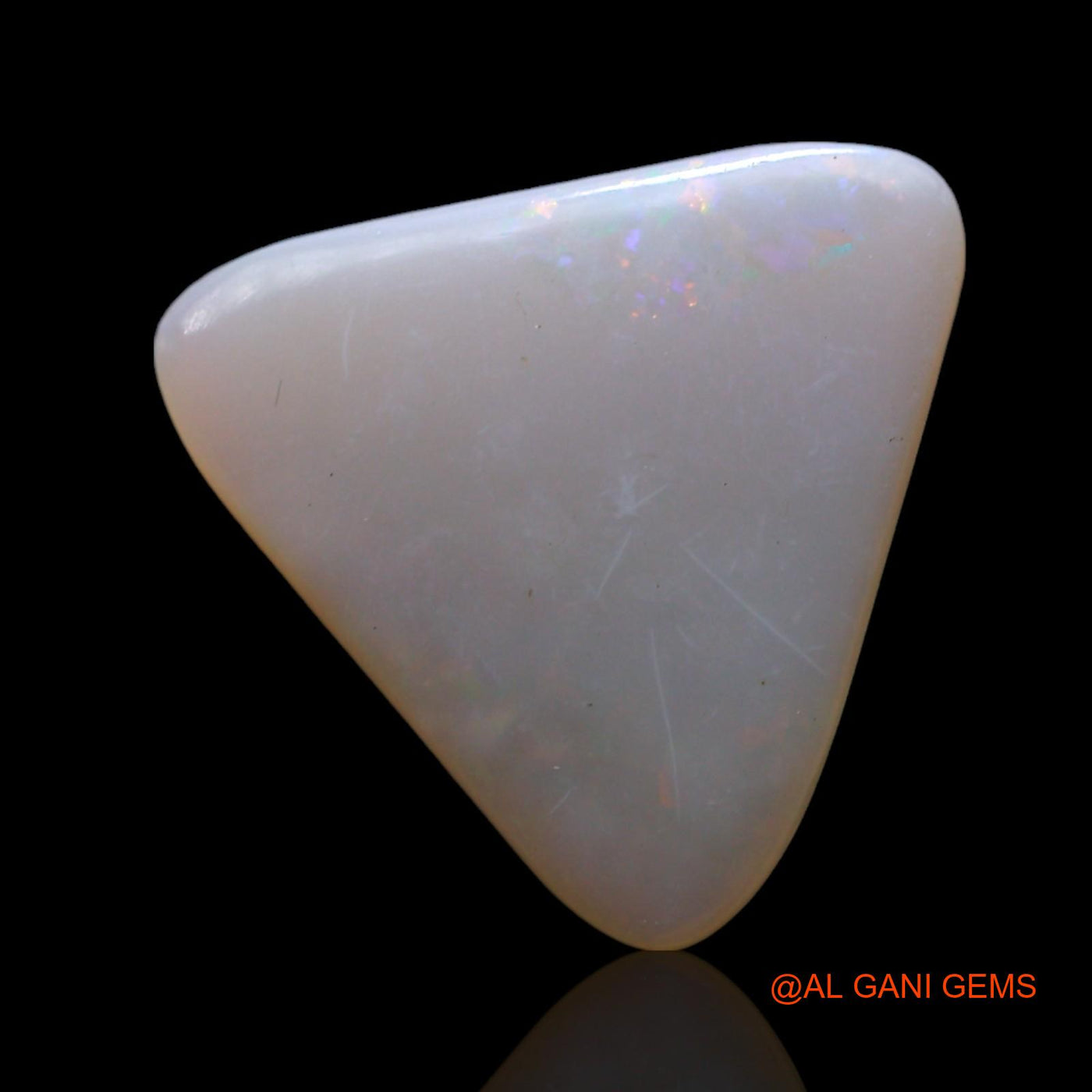 3.00 Cts Natural Australian Fire Opal Loose Gemstone Trillion Cabochon 14x14x2 mm AF-451