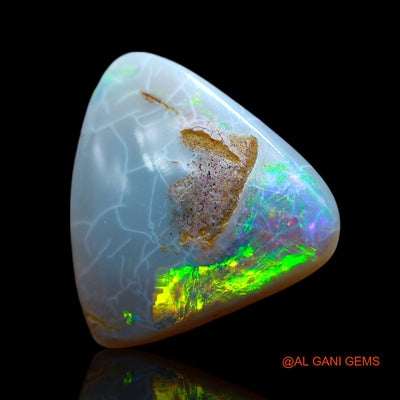 8.00 Cts Natural Australian Fire Opal Loose Gemstone Trillion Cabochon 14x13x4 mm AF-454