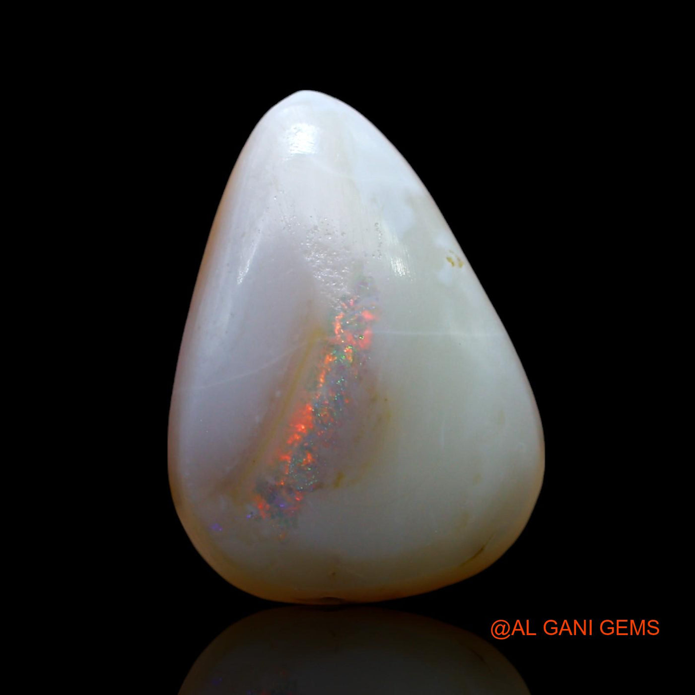 5.00 Cts Natural Australian Fire Opal Loose Gemstone Pear Cabochon 16x11x5 mm AF-458