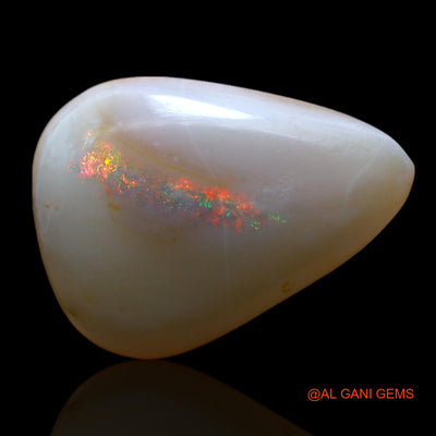 5.00 Cts Natural Australian Fire Opal Loose Gemstone Pear Cabochon 16x11x5 mm AF-458