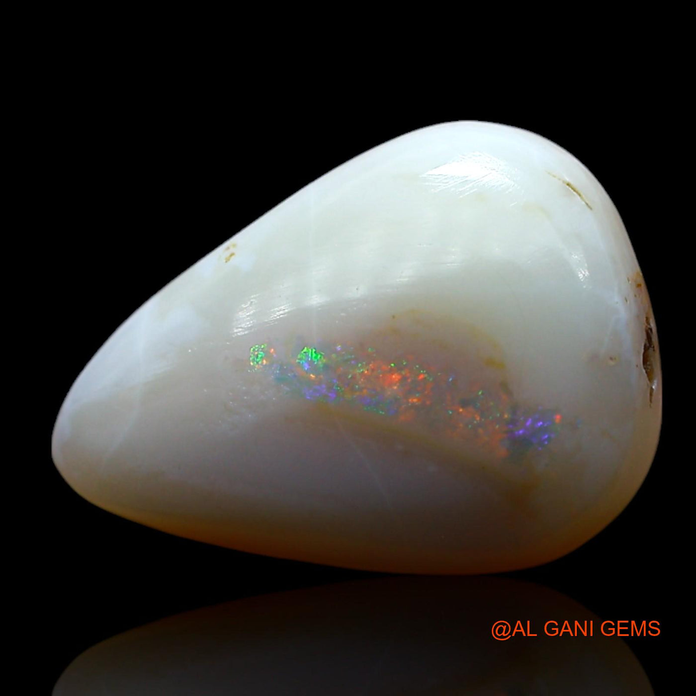 5.00 Cts Natural Australian Fire Opal Loose Gemstone Pear Cabochon 16x11x5 mm AF-458
