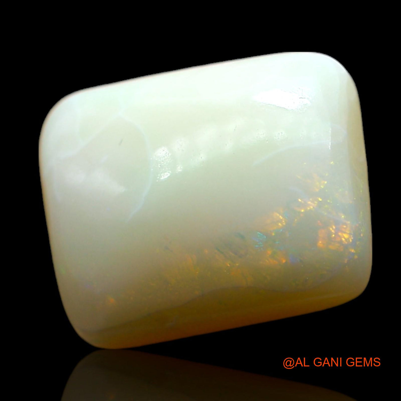 7.00 Cts Natural Australian Fire Opal Loose Gemstone Square Cabochon 14x11x6 mm AF-459