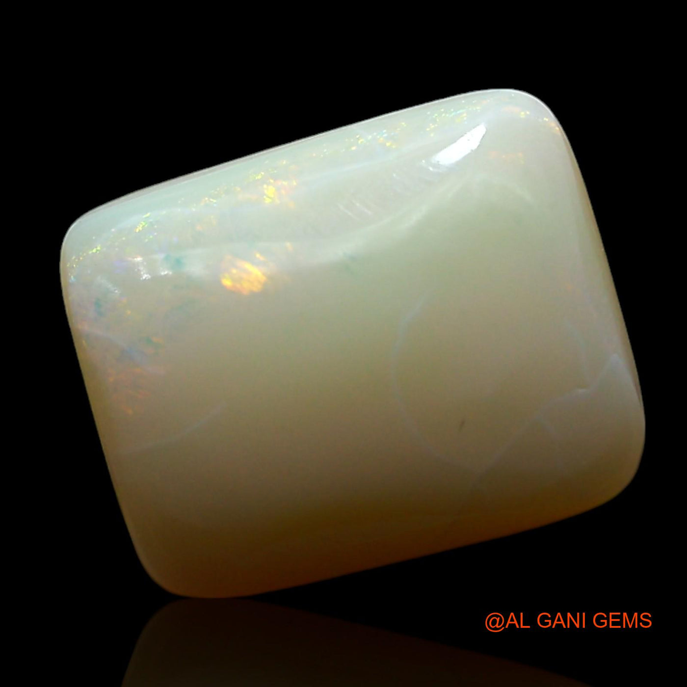 7.00 Cts Natural Australian Fire Opal Loose Gemstone Square Cabochon 14x11x6 mm AF-459