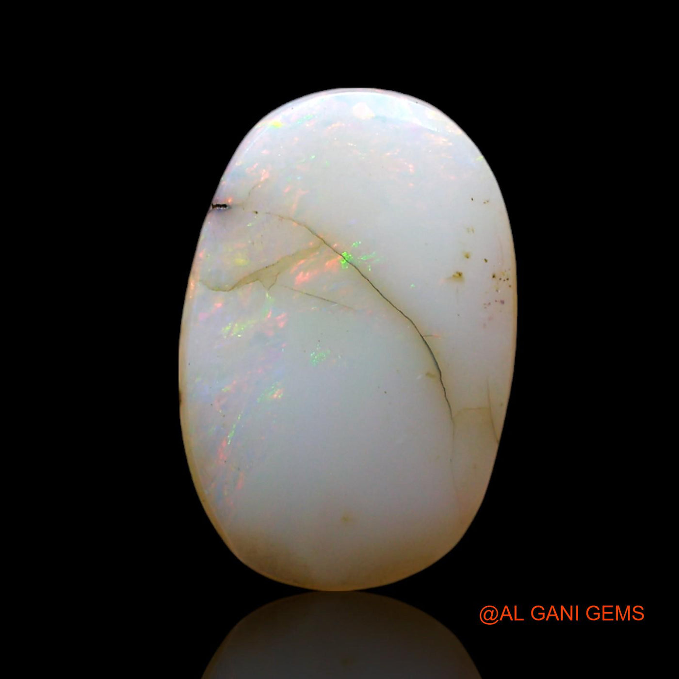 Natural Untreated Fire Opal Loose Gemstone Oval Cabochon From Australia 5.00 Cts 16x10x4 mm AF-463
