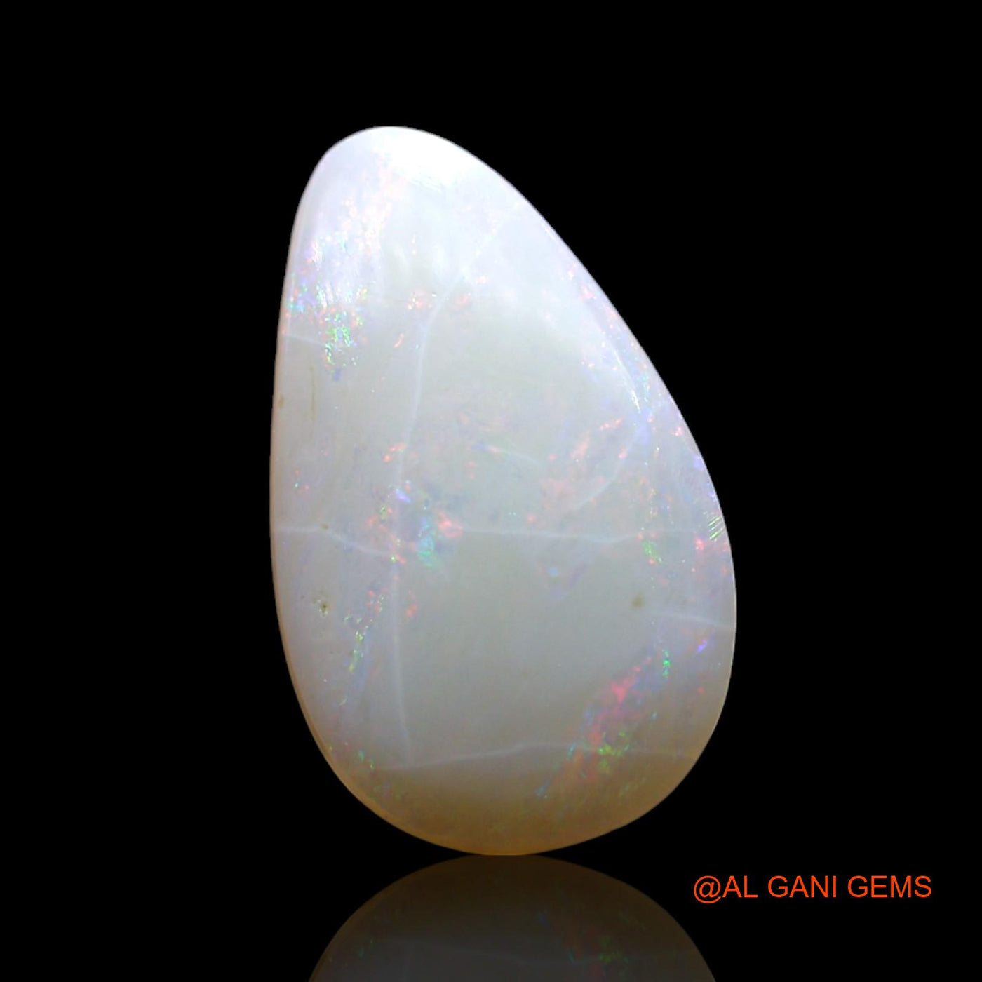 3.00 Cts Natural Australian Fire Opal Loose Gemstone Pear Cabochon 16x10x3 mm AF-466