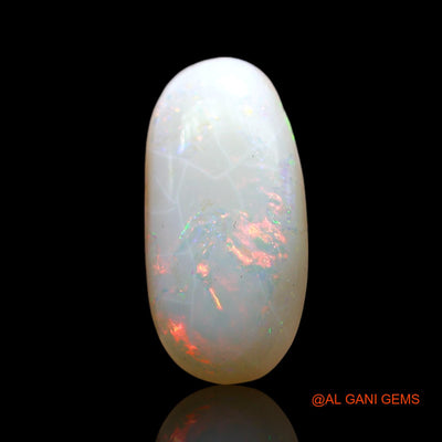 Natural Fire Opal Gemstone 3.00 Cts Loose Oval Cabochon From Australia 17x8x3 mm AF-469