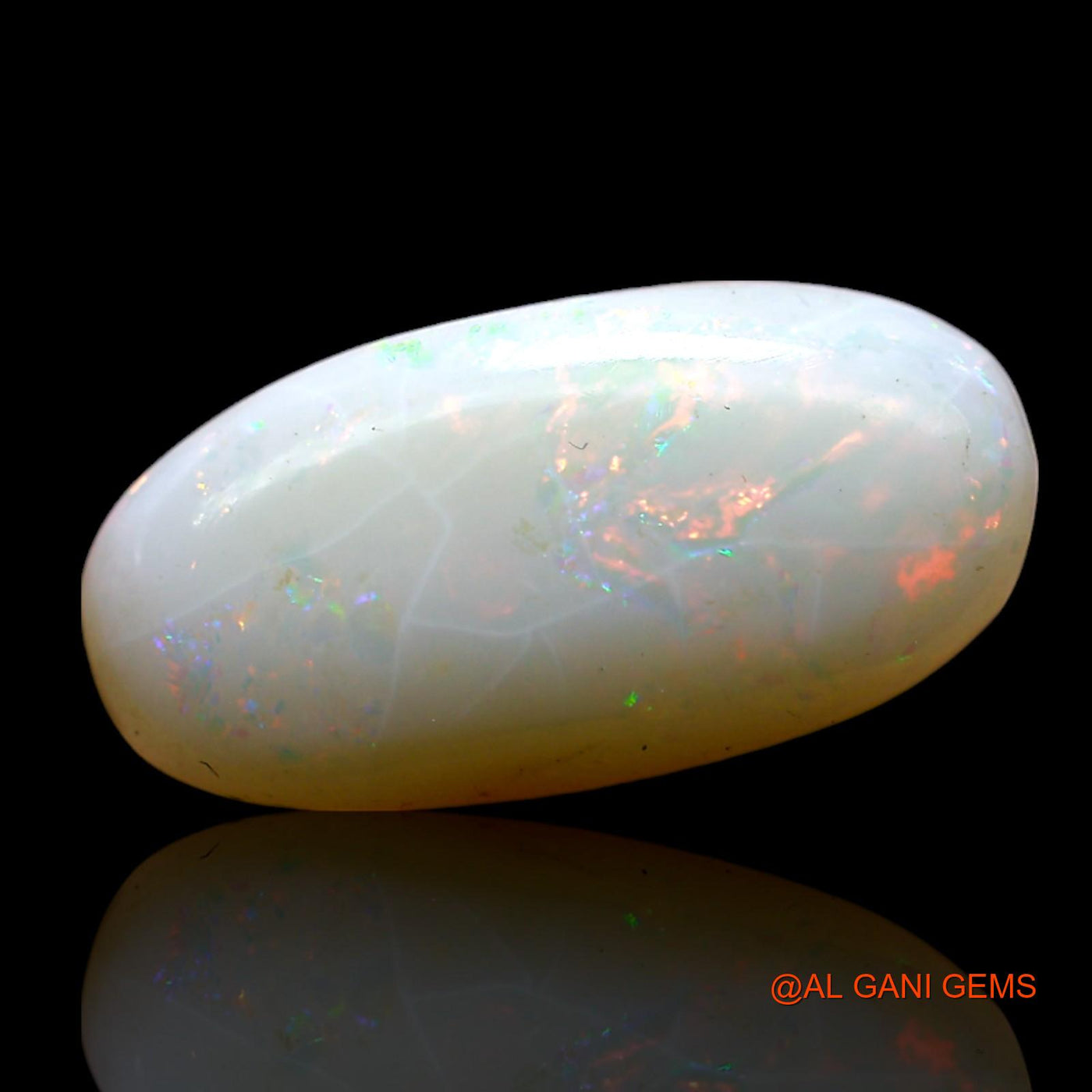 Natural Fire Opal Gemstone 3.00 Cts Loose Oval Cabochon From Australia 17x8x3 mm AF-469