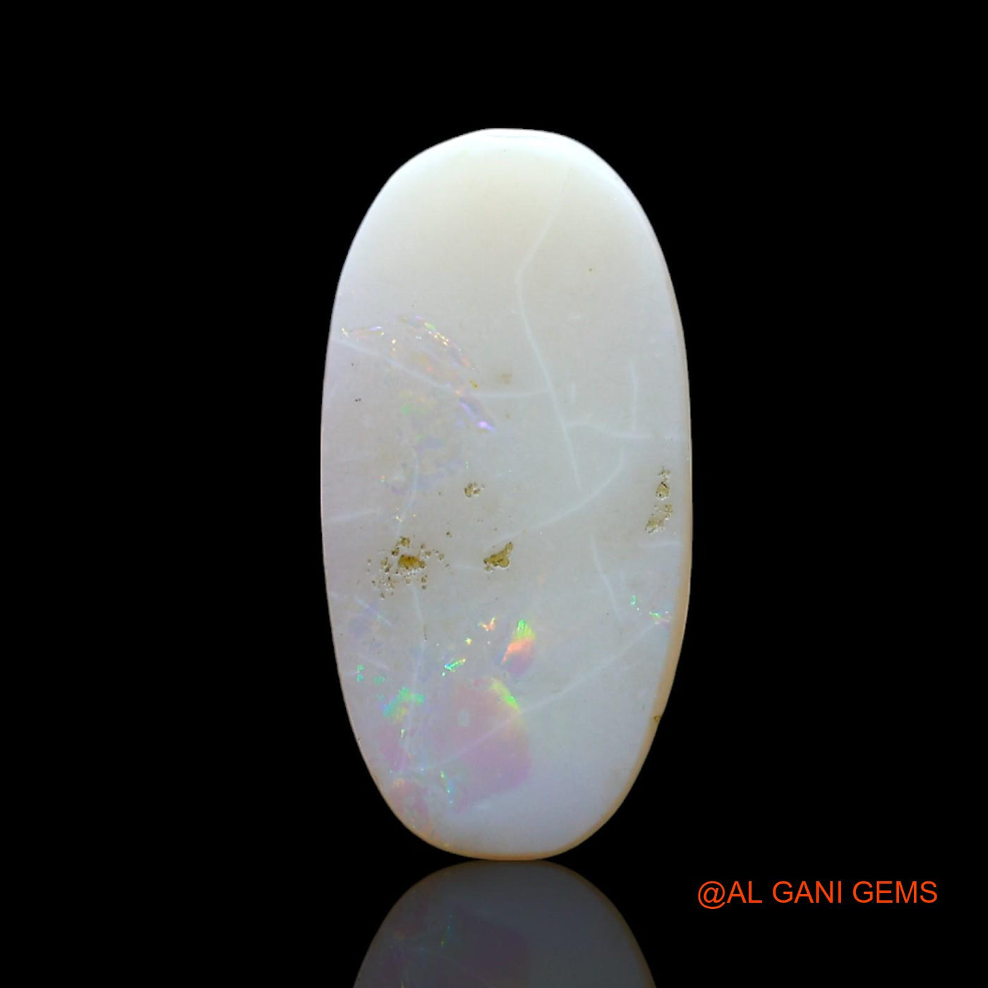 Natural Fire Opal Gemstone 3.00 Cts Loose Oval Cabochon From Australia 17x8x3 mm AF-469
