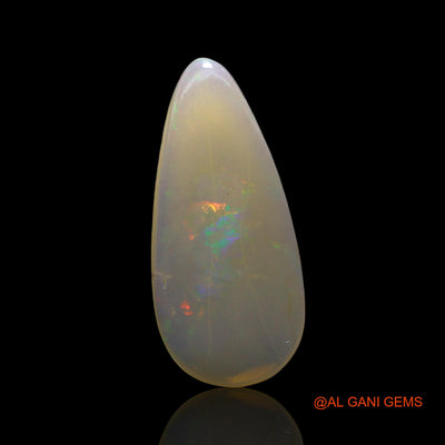 Natural Fire Opal Gemstone 2.00 Cts Loose Pear Cabochon From Australia 18x8x2 mm AF-471