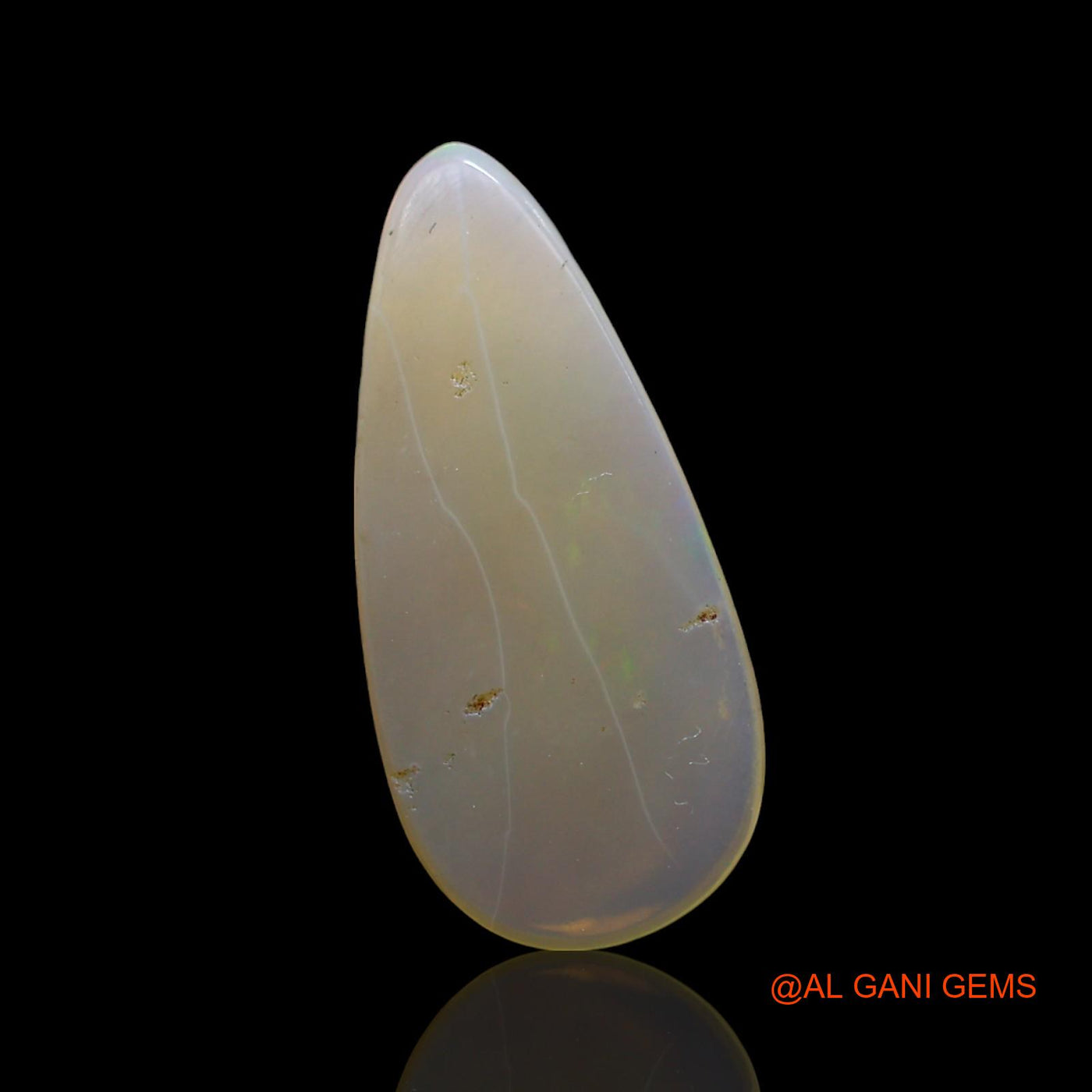 Natural Fire Opal Gemstone 2.00 Cts Loose Pear Cabochon From Australia 18x8x2 mm AF-471