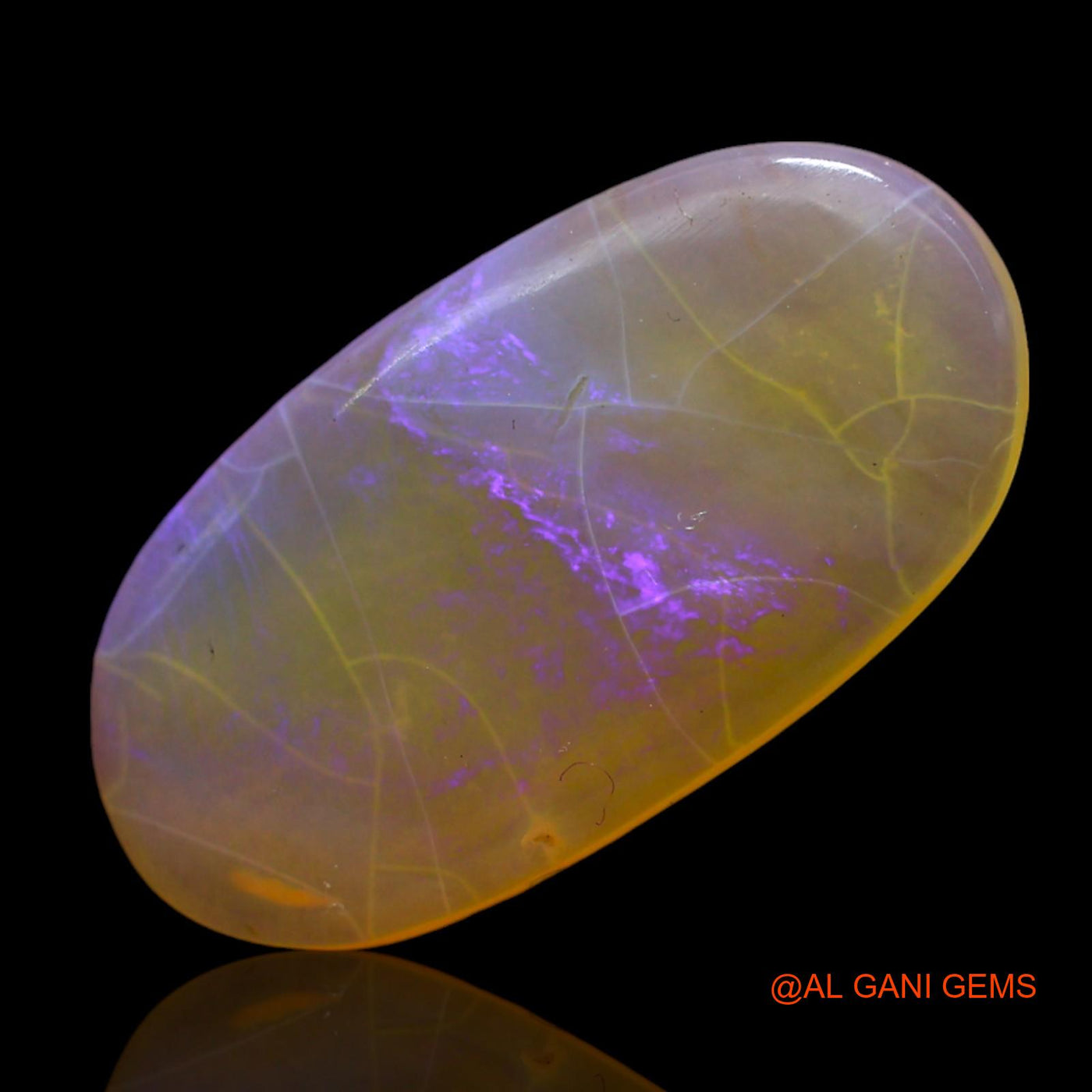 Natural Fire Opal Gemstone 3.00 Cts Loose Oval Cabochon From Australia 17x9x2 mm AF-472