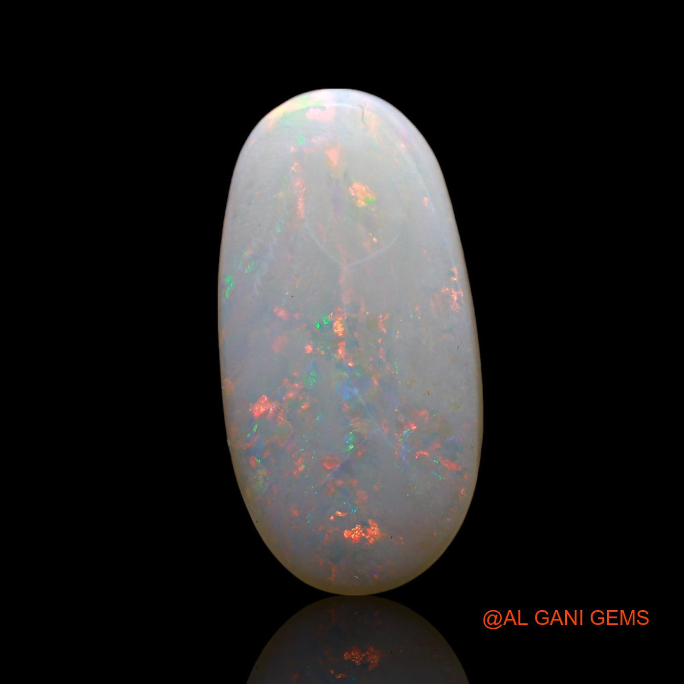Natural Untreated Fire Opal Loose Gemstone Oval Cabochon From Australia 3.00 Cts 17x8x2 mm AF-473