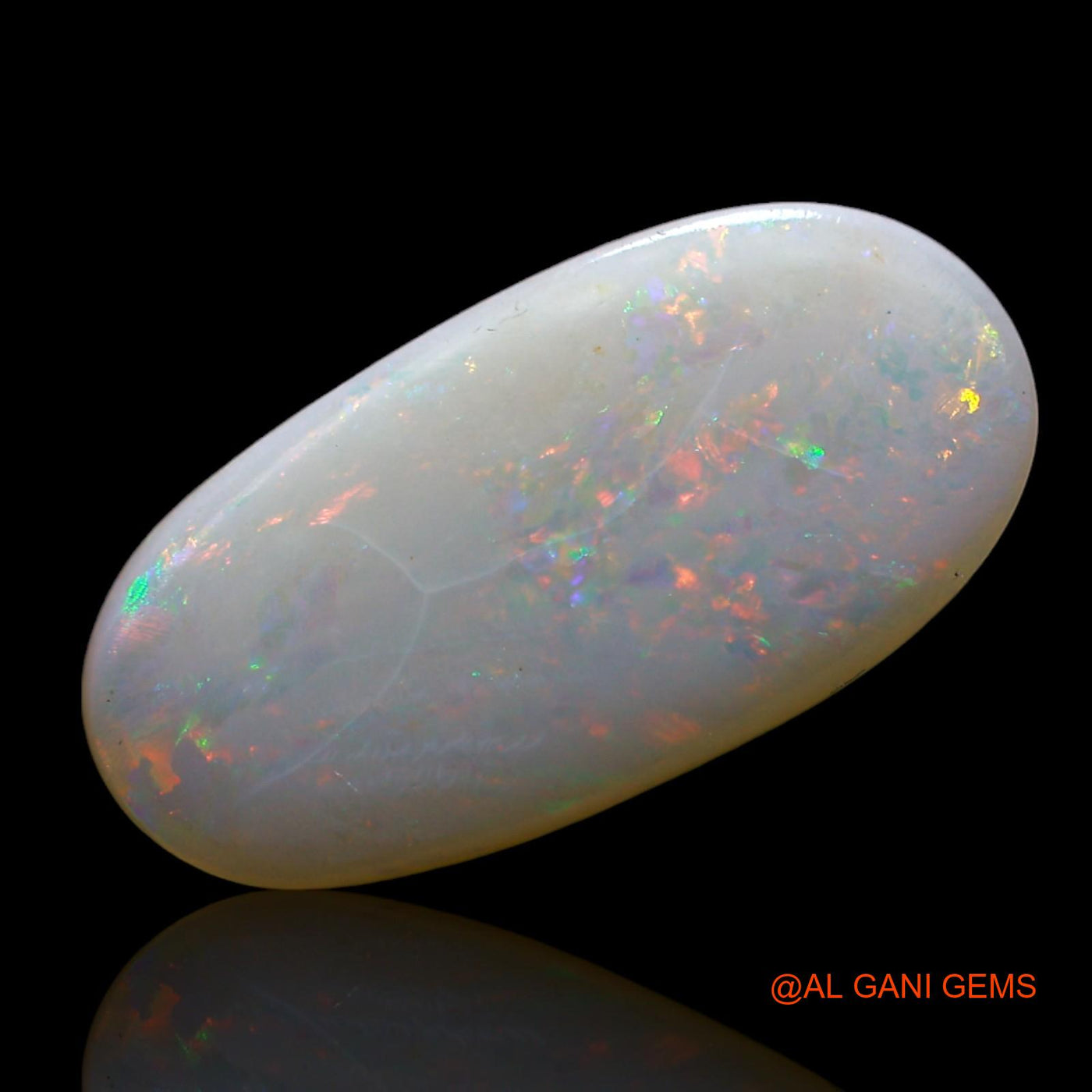 Natural Untreated Fire Opal Loose Gemstone Oval Cabochon From Australia 3.00 Cts 17x8x2 mm AF-473