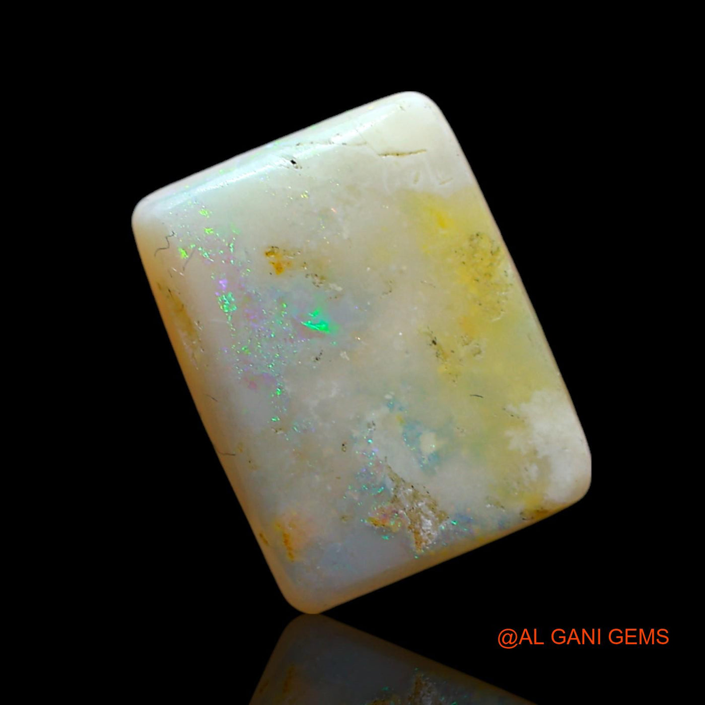 4.00 Cts Natural Australian Fire Opal Loose Gemstone Square Cabochon 13x10x3 mm AF-479