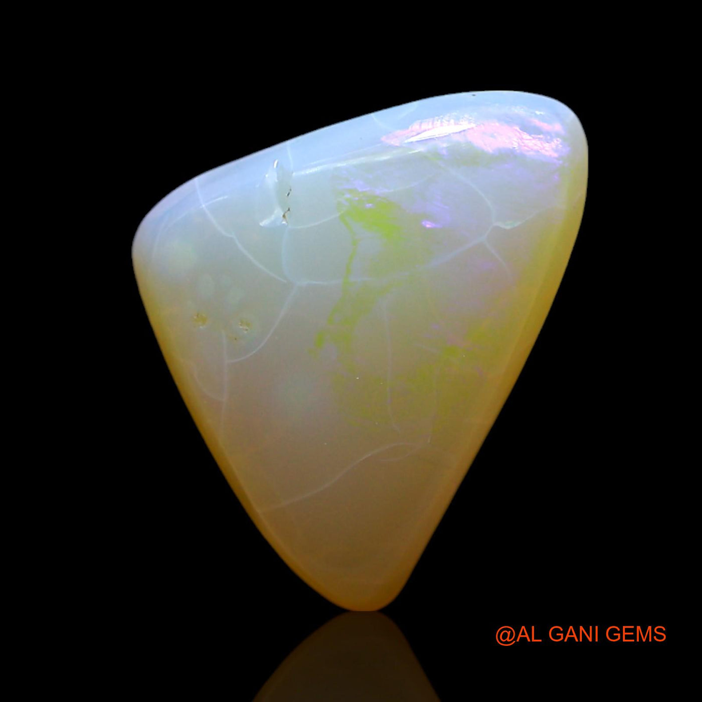 4.00 Cts Natural Australian Fire Opal Trillion Cabochon Loose Gemstone For Jewelry 15x11x4 mm AF-481