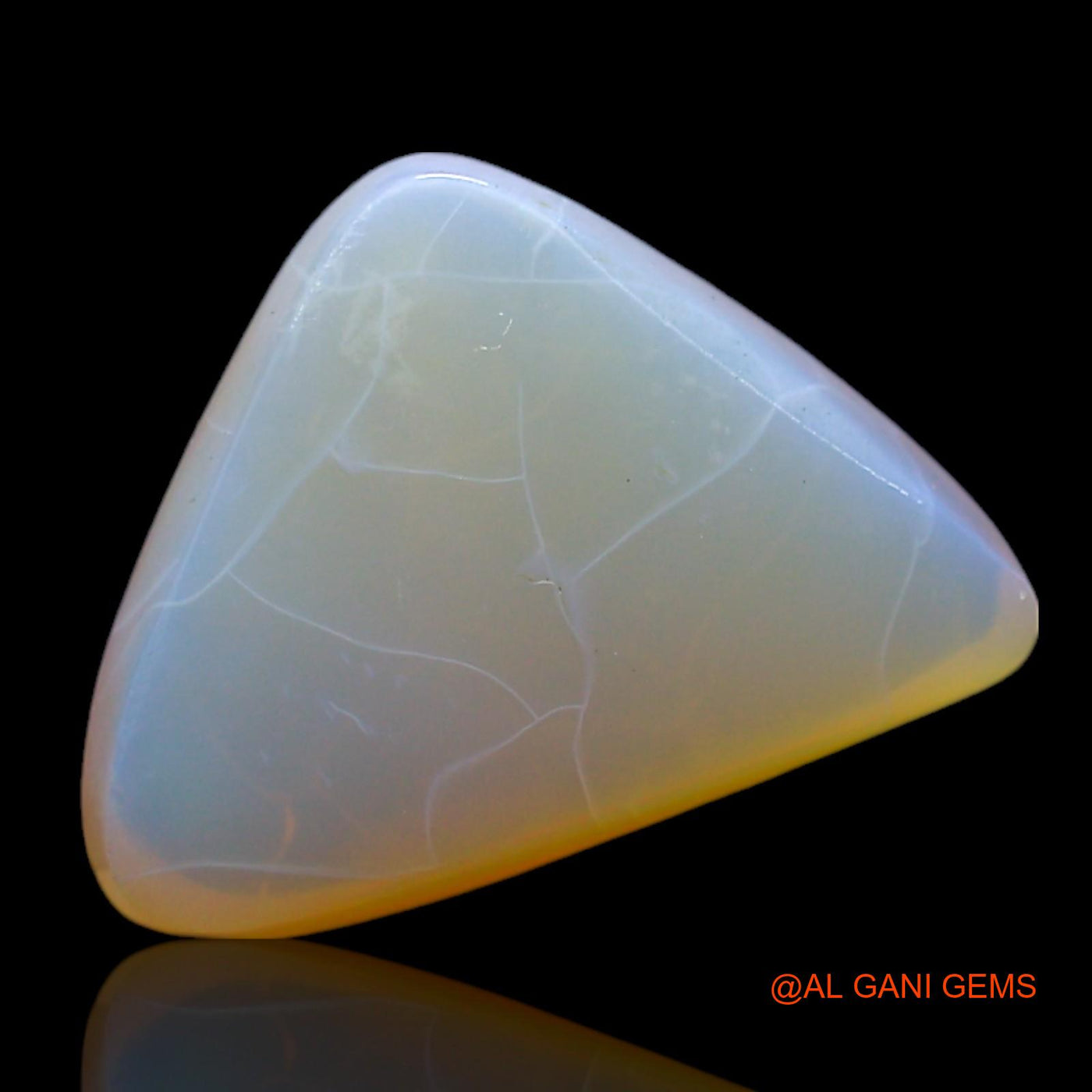 4.00 Cts Natural Australian Fire Opal Trillion Cabochon Loose Gemstone For Jewelry 15x11x4 mm AF-481