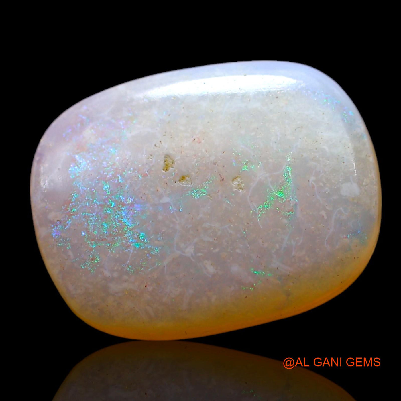 Natural Fire Opal Gemstone 4.00 Cts Loose Oval Cabochon From Australia 14x11x3 mm AF-484