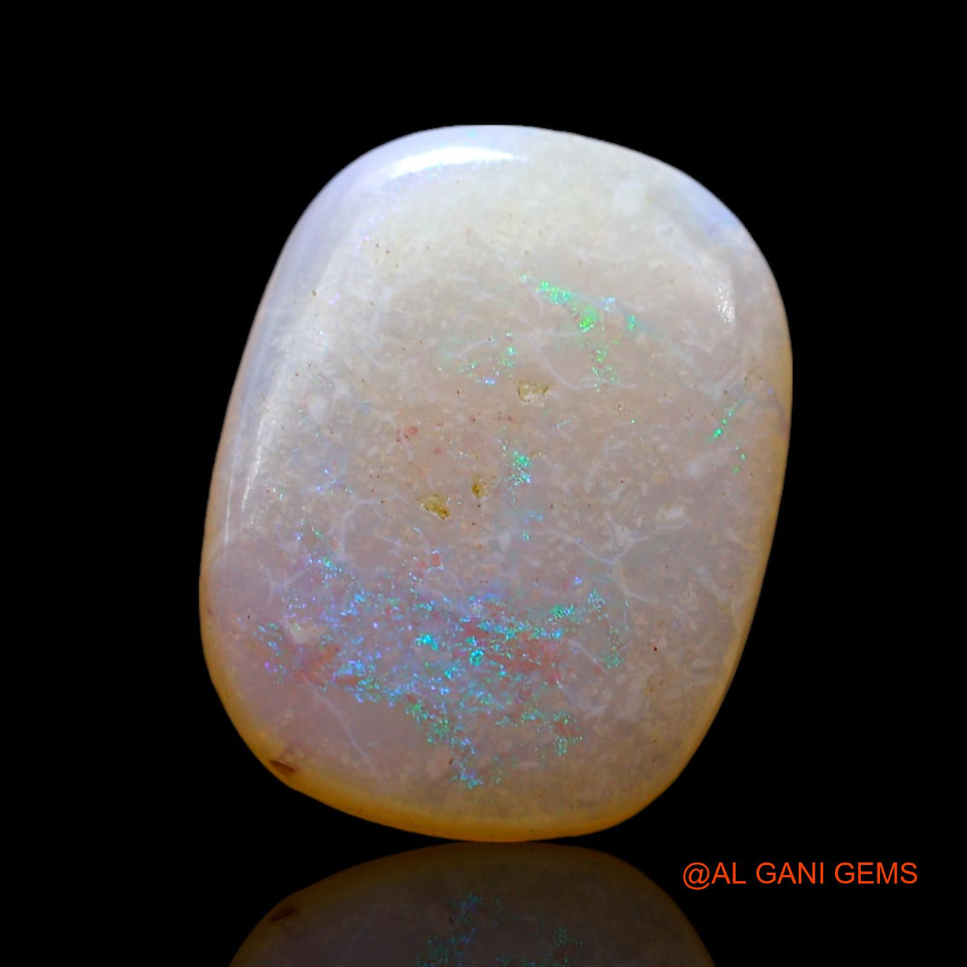 Natural Fire Opal Gemstone 4.00 Cts Loose Oval Cabochon From Australia 14x11x3 mm AF-484