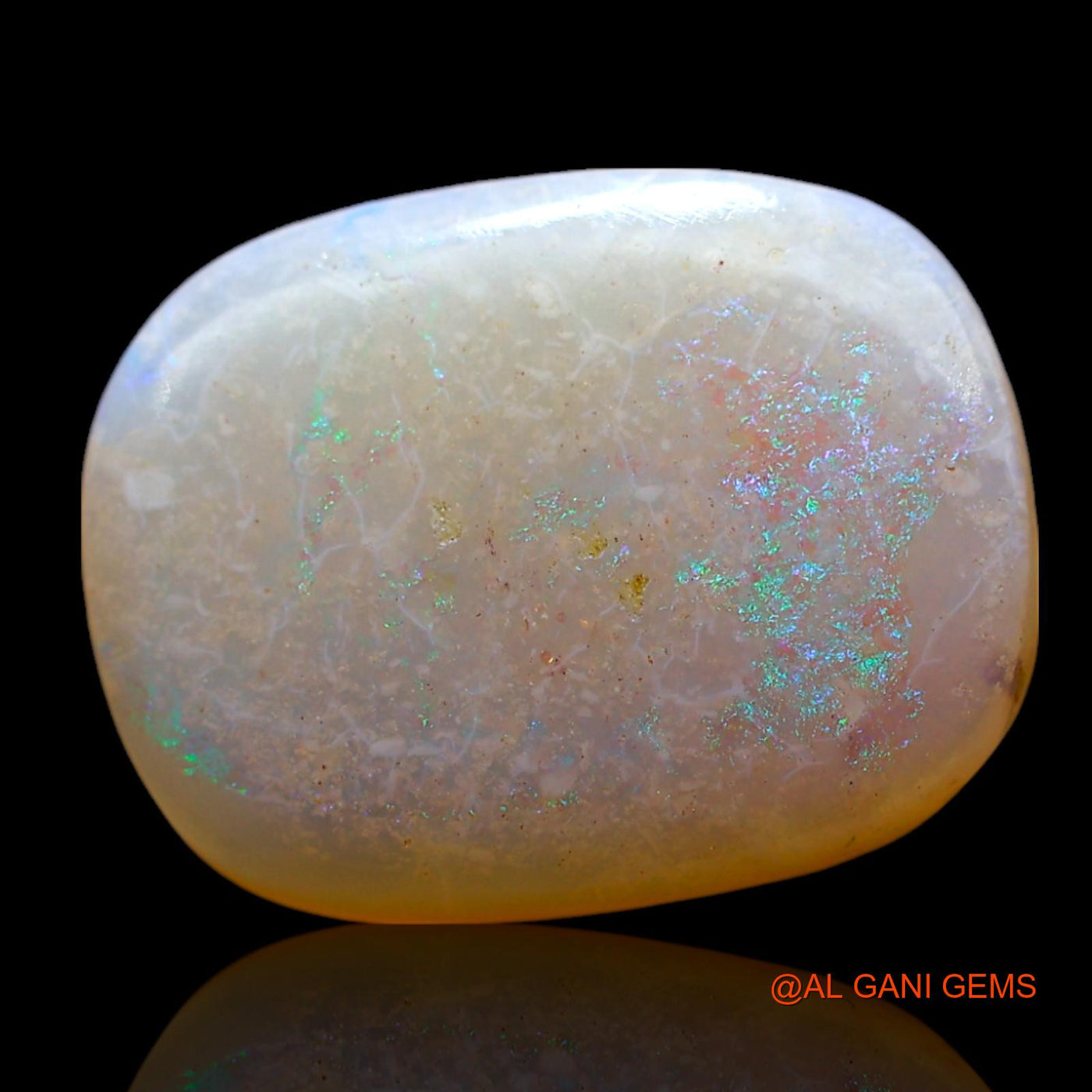 Natural Fire Opal Gemstone 4.00 Cts Loose Oval Cabochon From Australia 14x11x3 mm AF-484