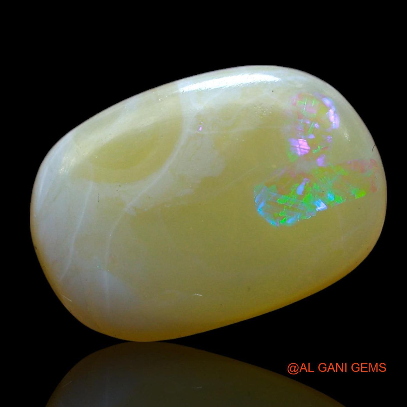 Natural Fire Opal Gemstone 3.00 Cts Loose Oval Cabochon From Australia 14x10x2 mm AF-486