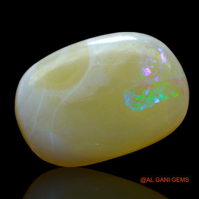 Natural Fire Opal Gemstone 3.00 Cts Loose Oval Cabochon From Australia 14x10x2 mm AF-486