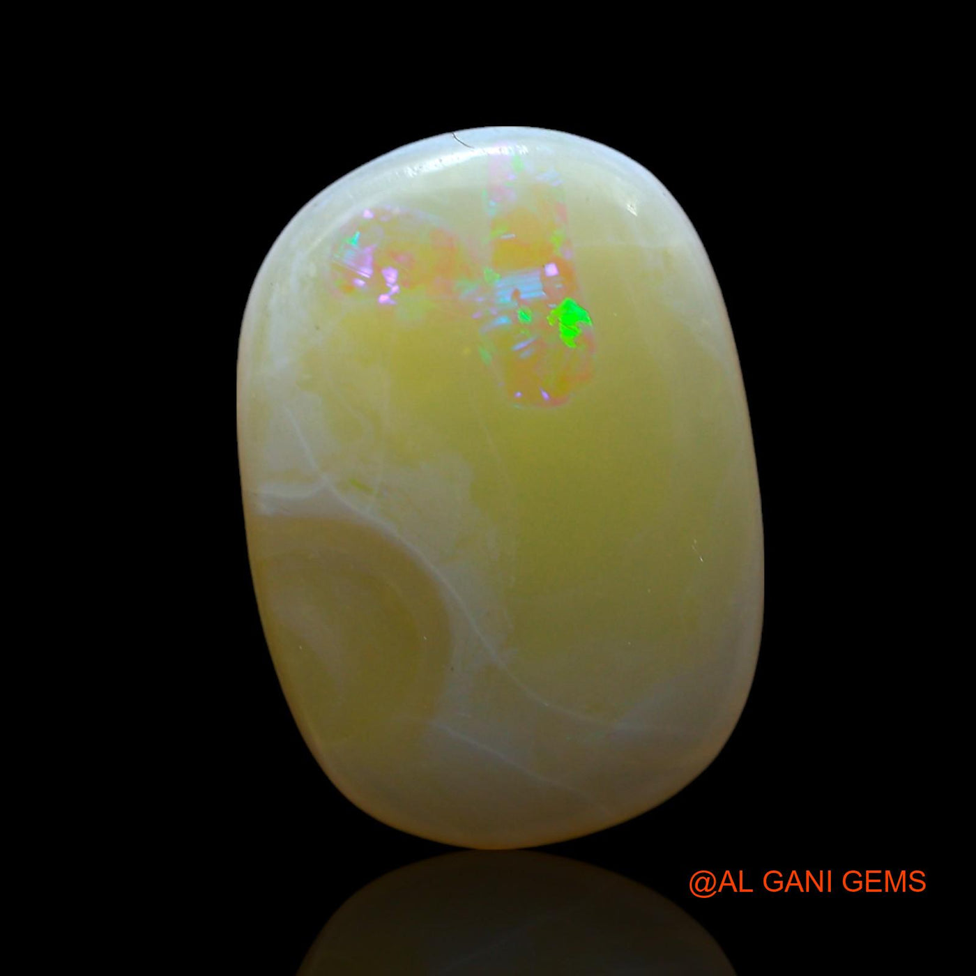Natural Fire Opal Gemstone 3.00 Cts Loose Oval Cabochon From Australia 14x10x2 mm AF-486