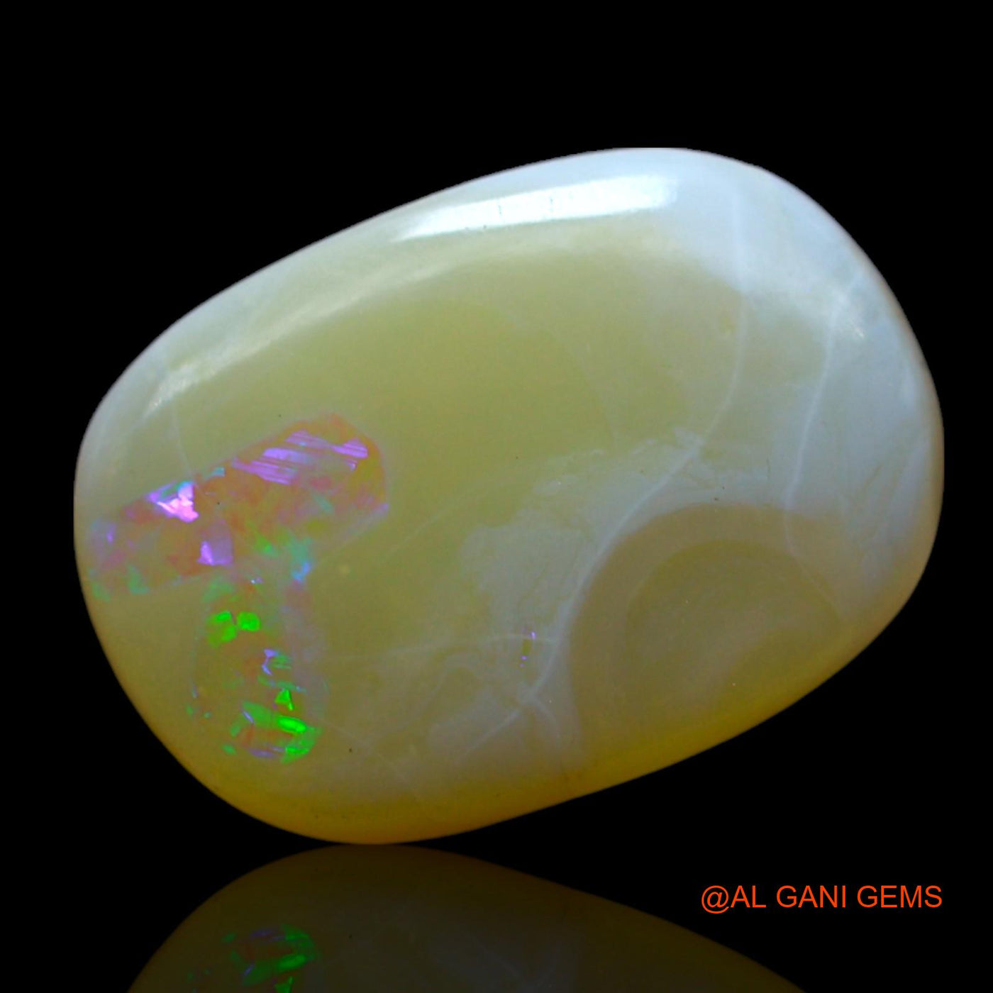 Natural Fire Opal Gemstone 3.00 Cts Loose Oval Cabochon From Australia 14x10x2 mm AF-486