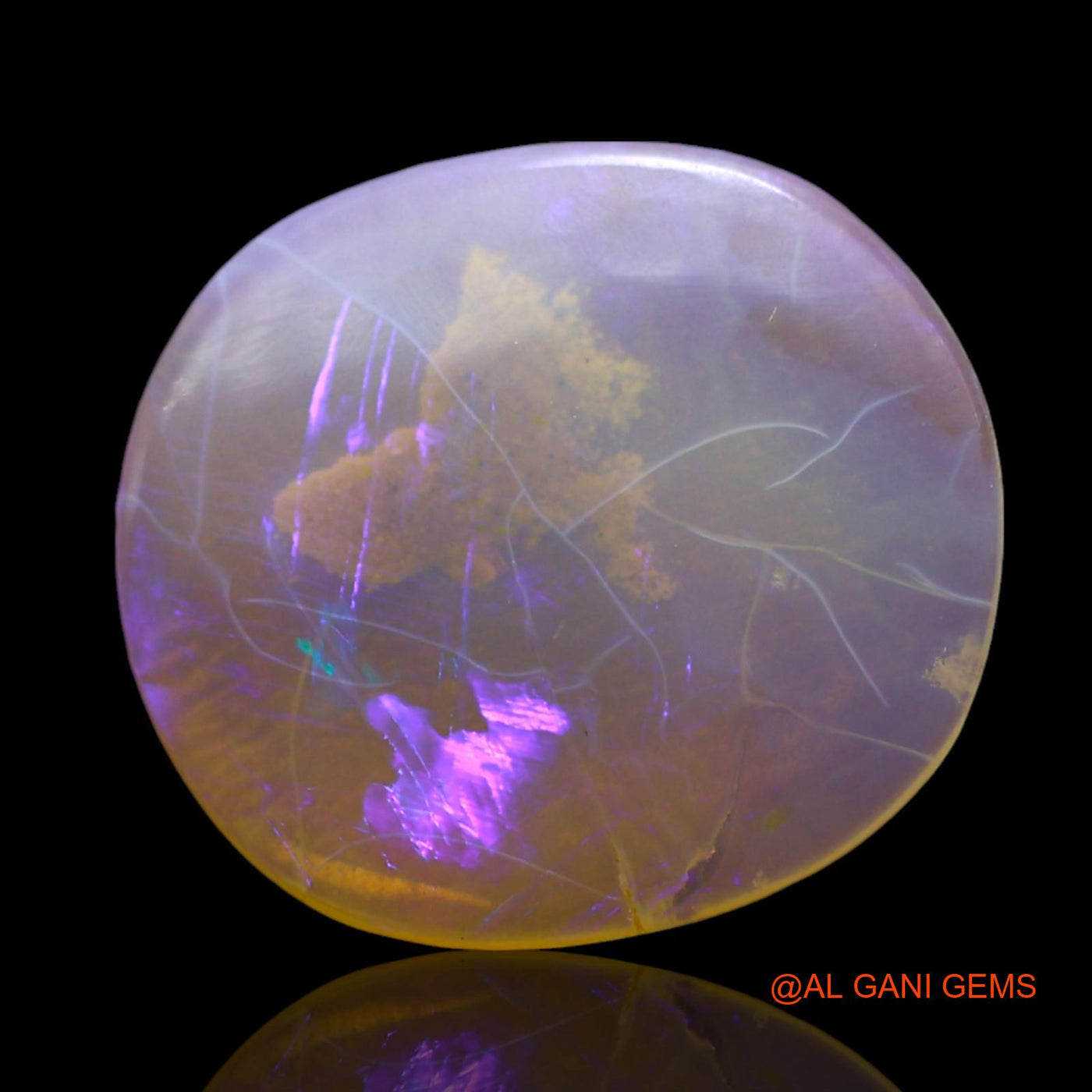 Natural Untreated Fire Opal Loose Gemstone Oval Cabochon From Australia 2.00 Cts 13x12x2 mm AF-488