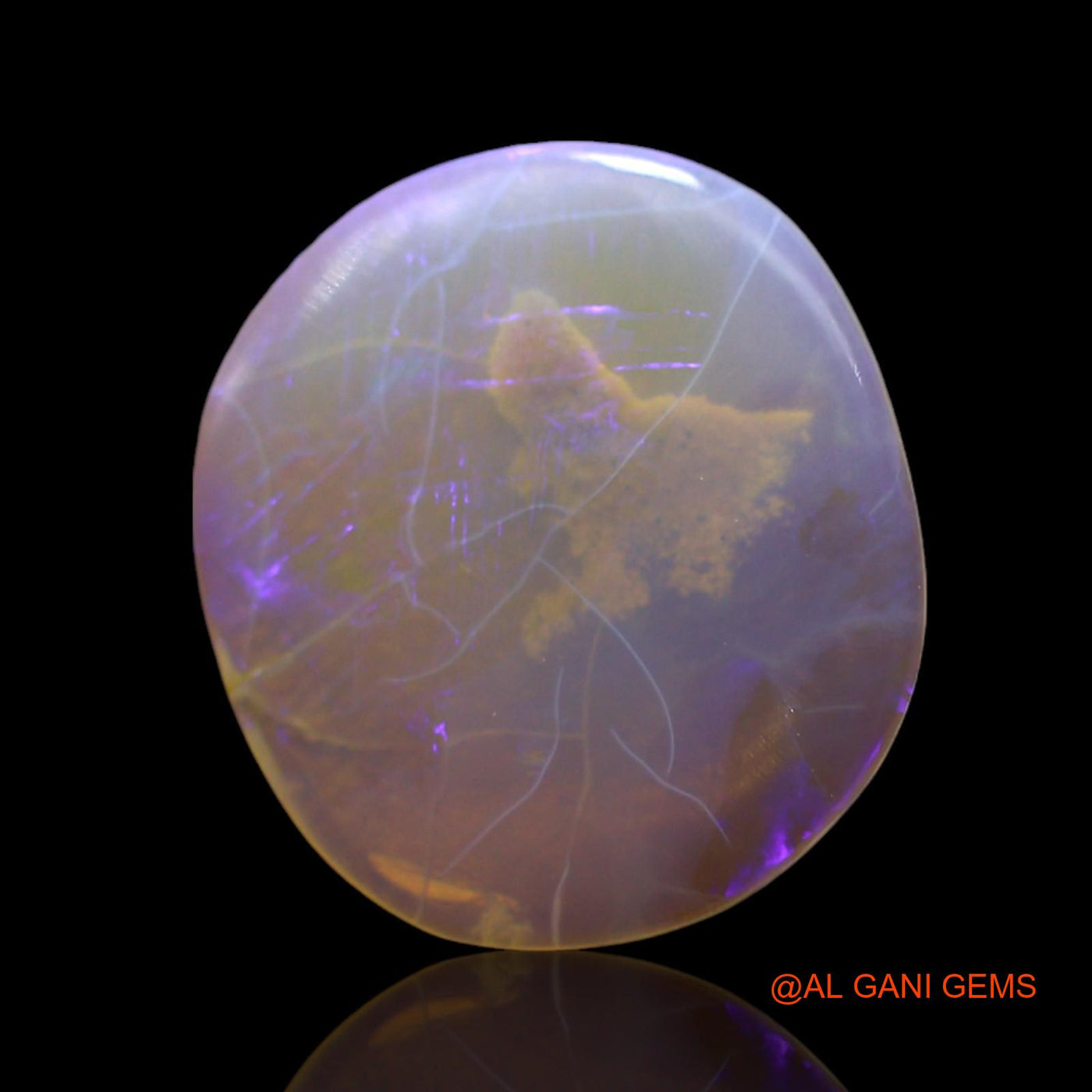 Natural Untreated Fire Opal Loose Gemstone Oval Cabochon From Australia 2.00 Cts 13x12x2 mm AF-488