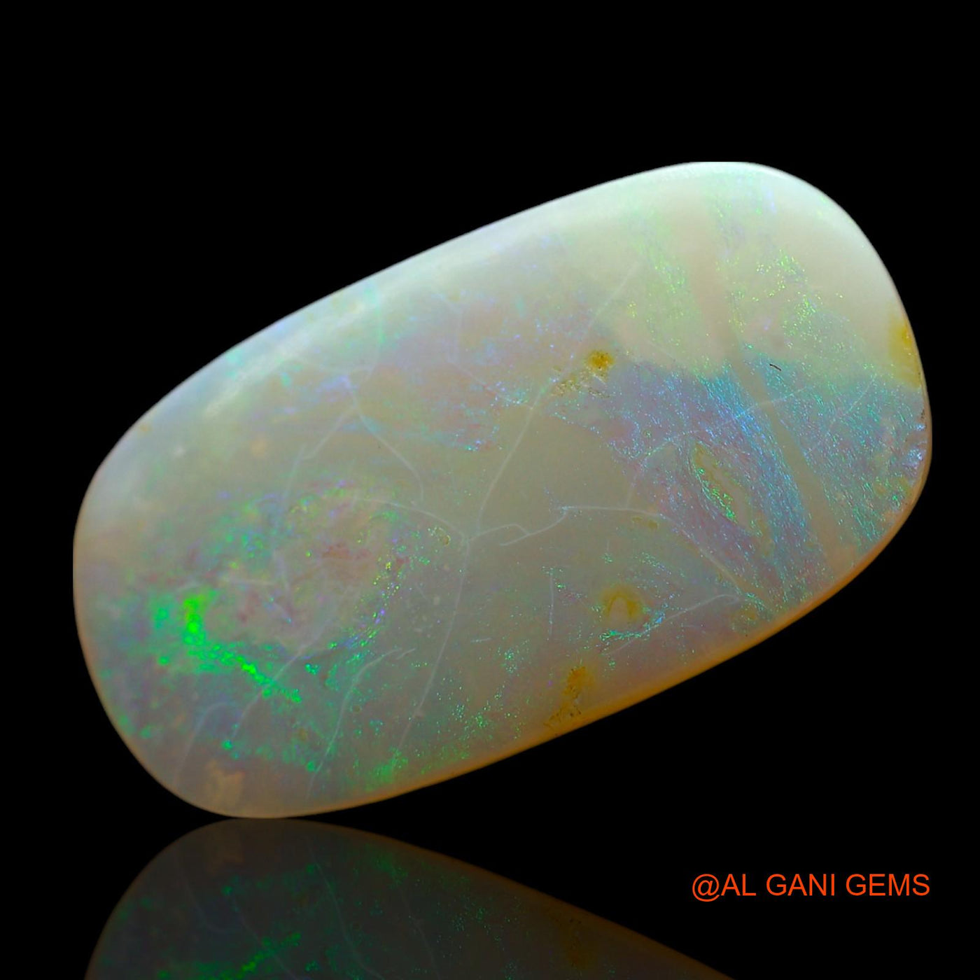 4.00 Cts Natural Australian Fire Opal Loose Gemstone Oval Cabochon 19x11x2 mm AF-48