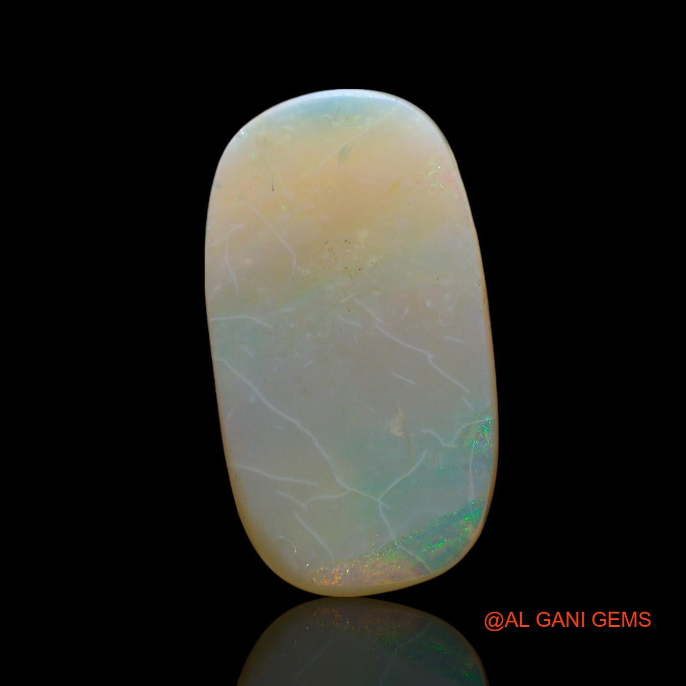 4.00 Cts Natural Australian Fire Opal Loose Gemstone Oval Cabochon 19x11x2 mm AF-48