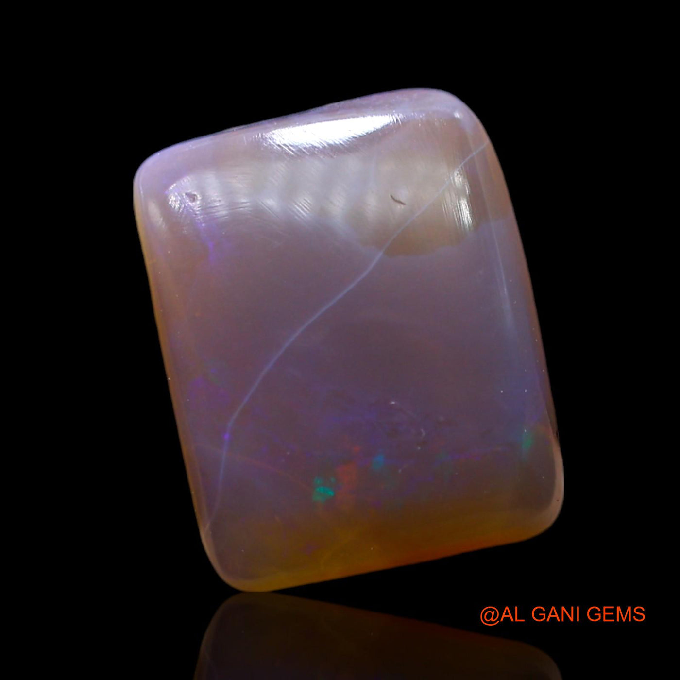 Natural Untreated Fire Opal Loose Gemstone Square Cabochon From Australia 5.00 Cts 13x10x4 mm AF-490