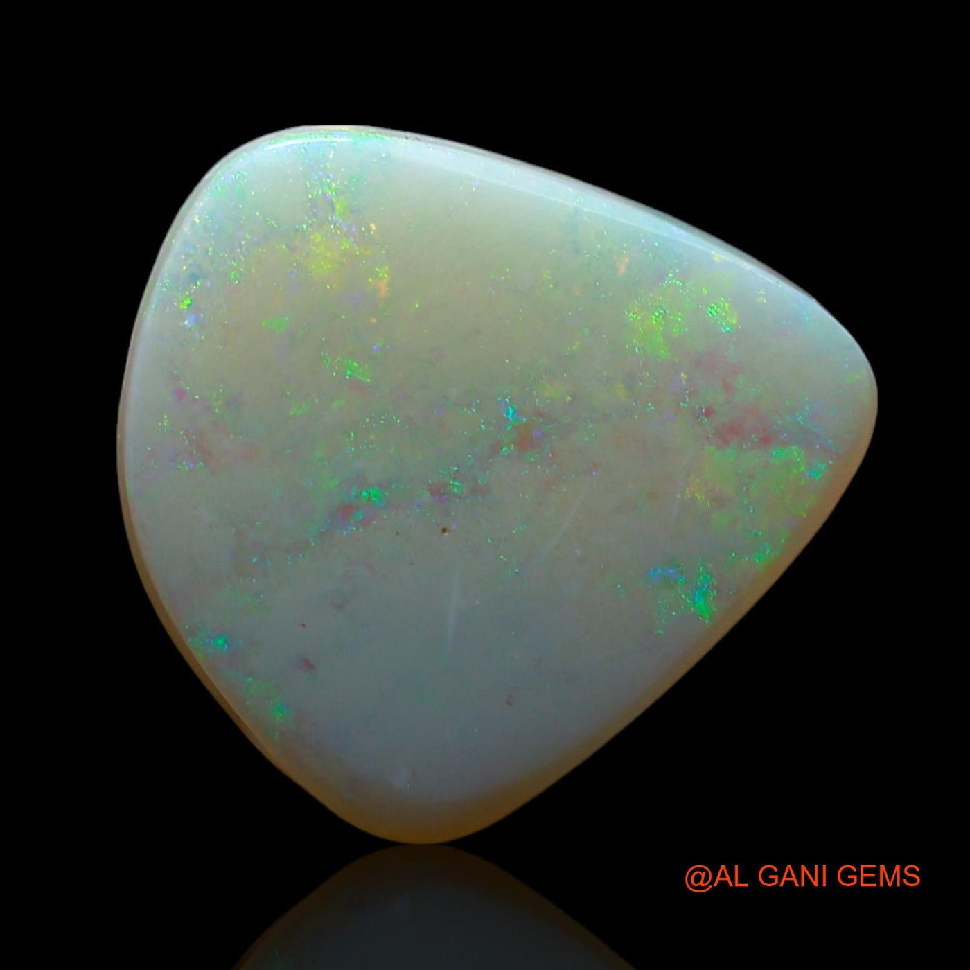 4.00 Cts Natural Australian Fire Opal Loose Gemstone Fancy Cabochon 13x12x3 mm AF-496