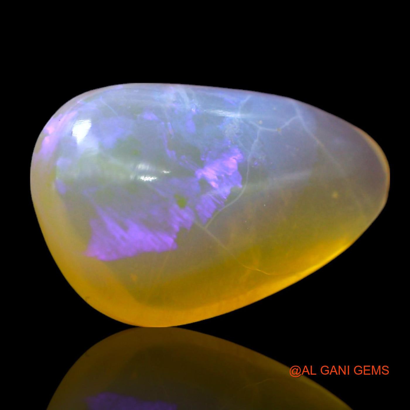 Natural Fire Opal Gemstone 3.00 Cts Loose Pear Cabochon From Australia 15x9x4 mm AF-499