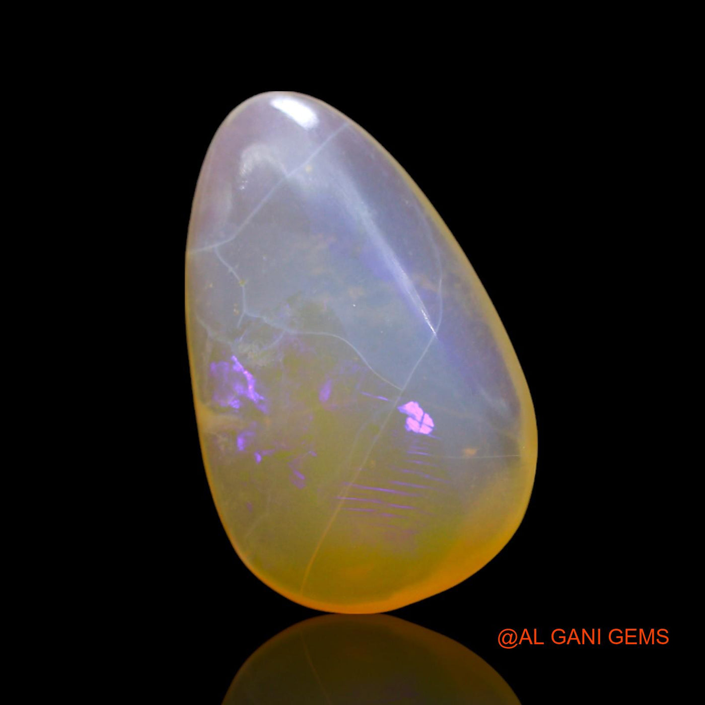 Natural Fire Opal Gemstone 3.00 Cts Loose Pear Cabochon From Australia 15x9x4 mm AF-499