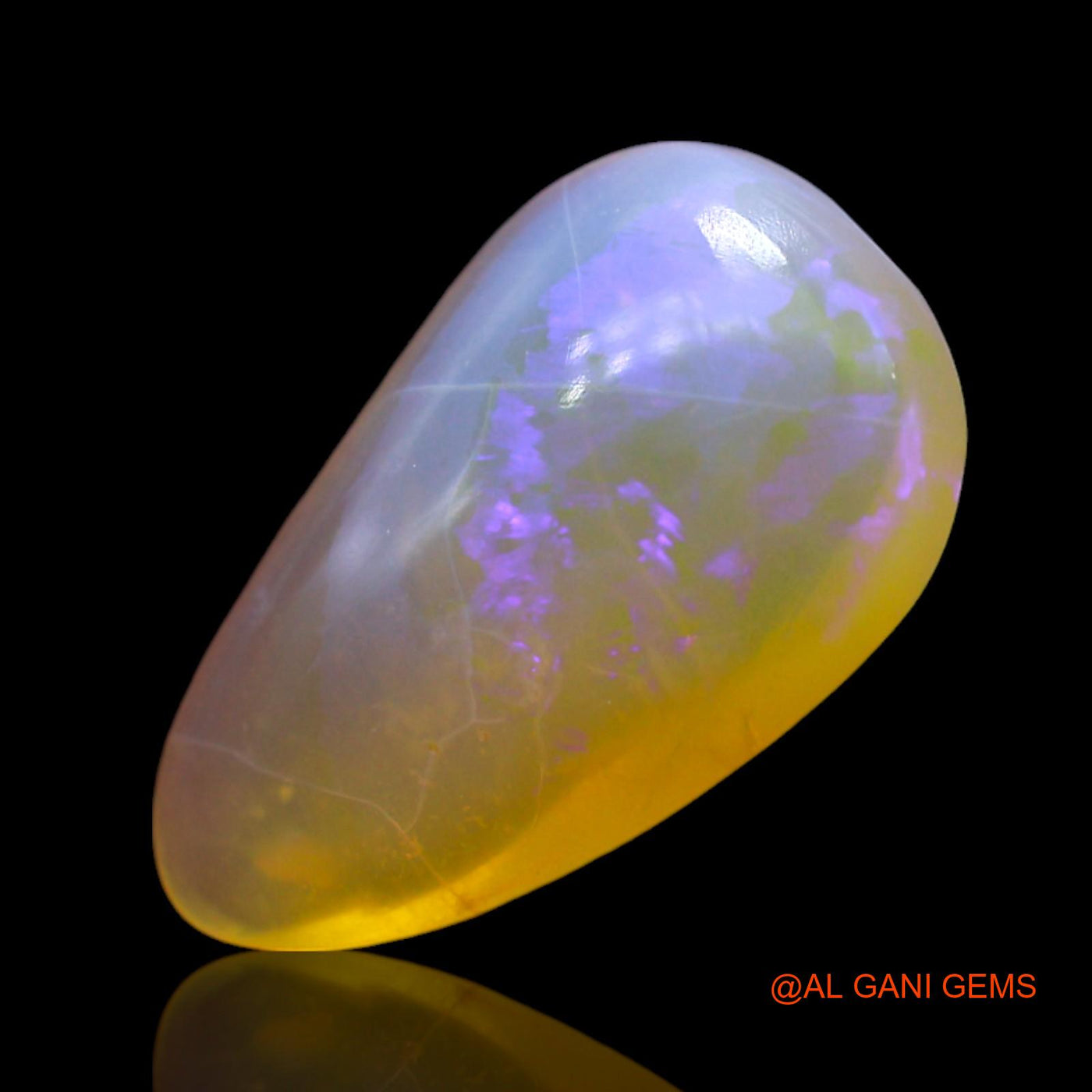 Natural Fire Opal Gemstone 3.00 Cts Loose Pear Cabochon From Australia 15x9x4 mm AF-499