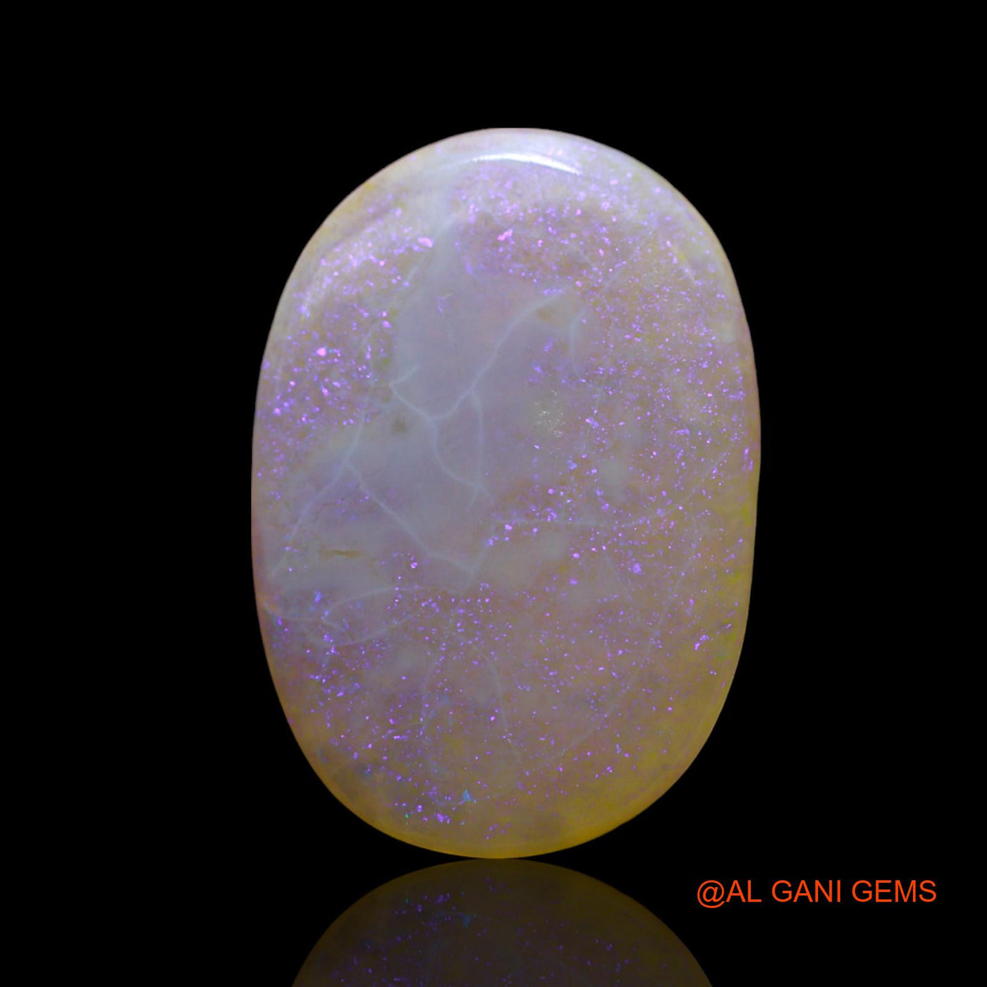 Natural Fire Opal Gemstone 5.00 Cts Loose Oval Cabochon From Australia 19x13x3 mm AF-49