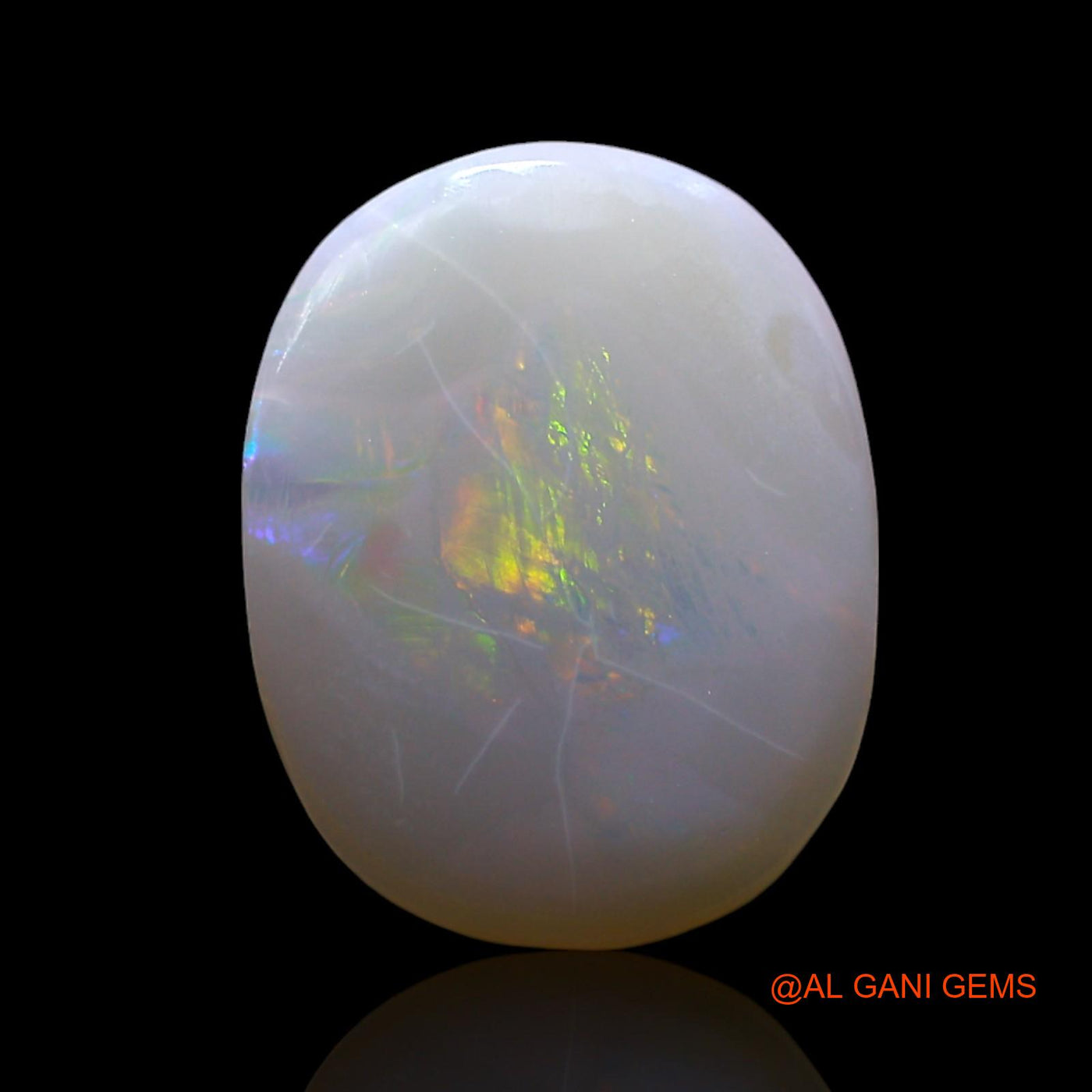 Natural Fire Opal Gemstone 2.00 Cts Loose Oval Cabochon From Australia 13x10x2 mm AF-500