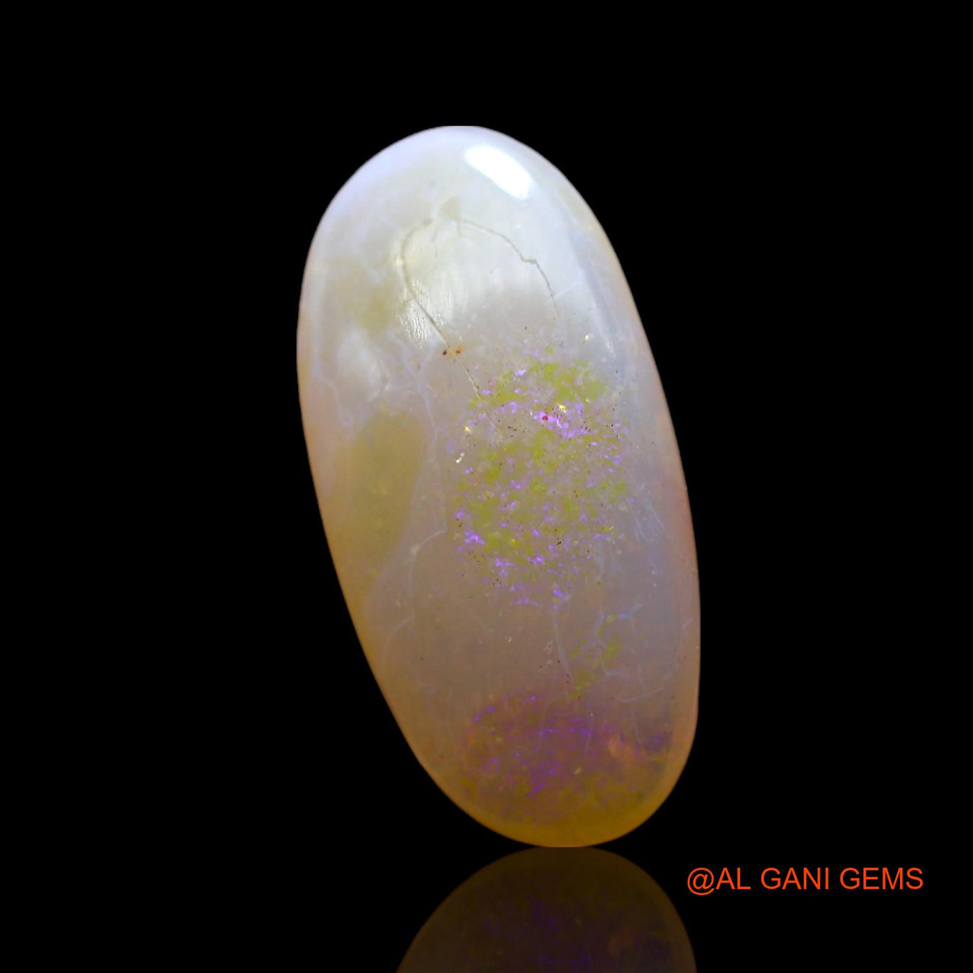 4.00 Cts Natural Australian Fire Opal Loose Gemstone Oval Cabochon 16x8x4 mm AF-501