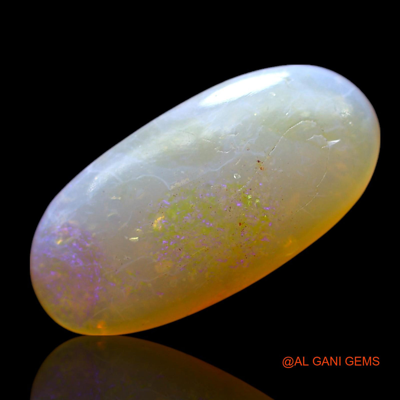 4.00 Cts Natural Australian Fire Opal Loose Gemstone Oval Cabochon 16x8x4 mm AF-501