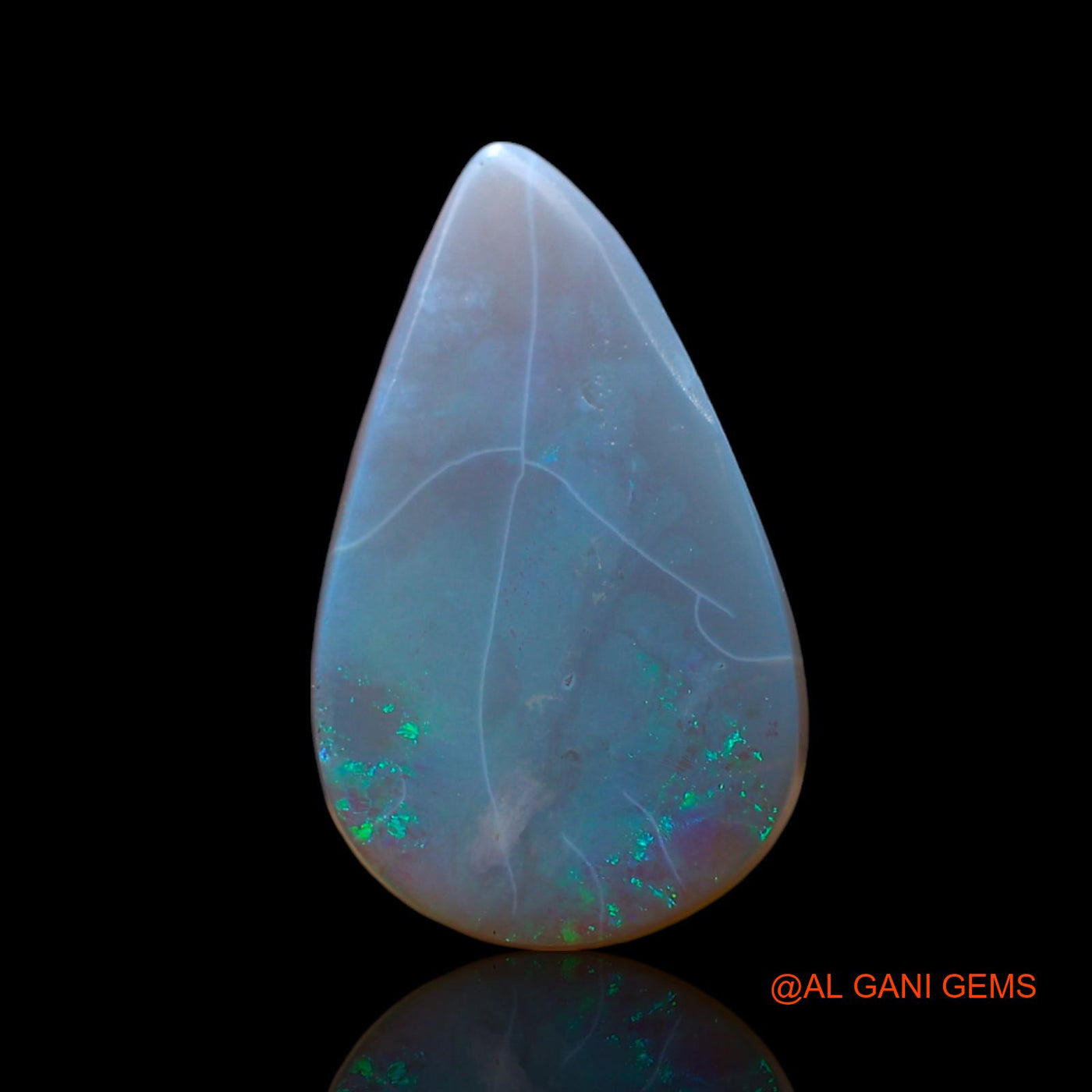 2.00 Cts Natural Australian Fire Opal Pear Cabochon Loose Gemstone For Jewelry 15x9x3 mm AF-502