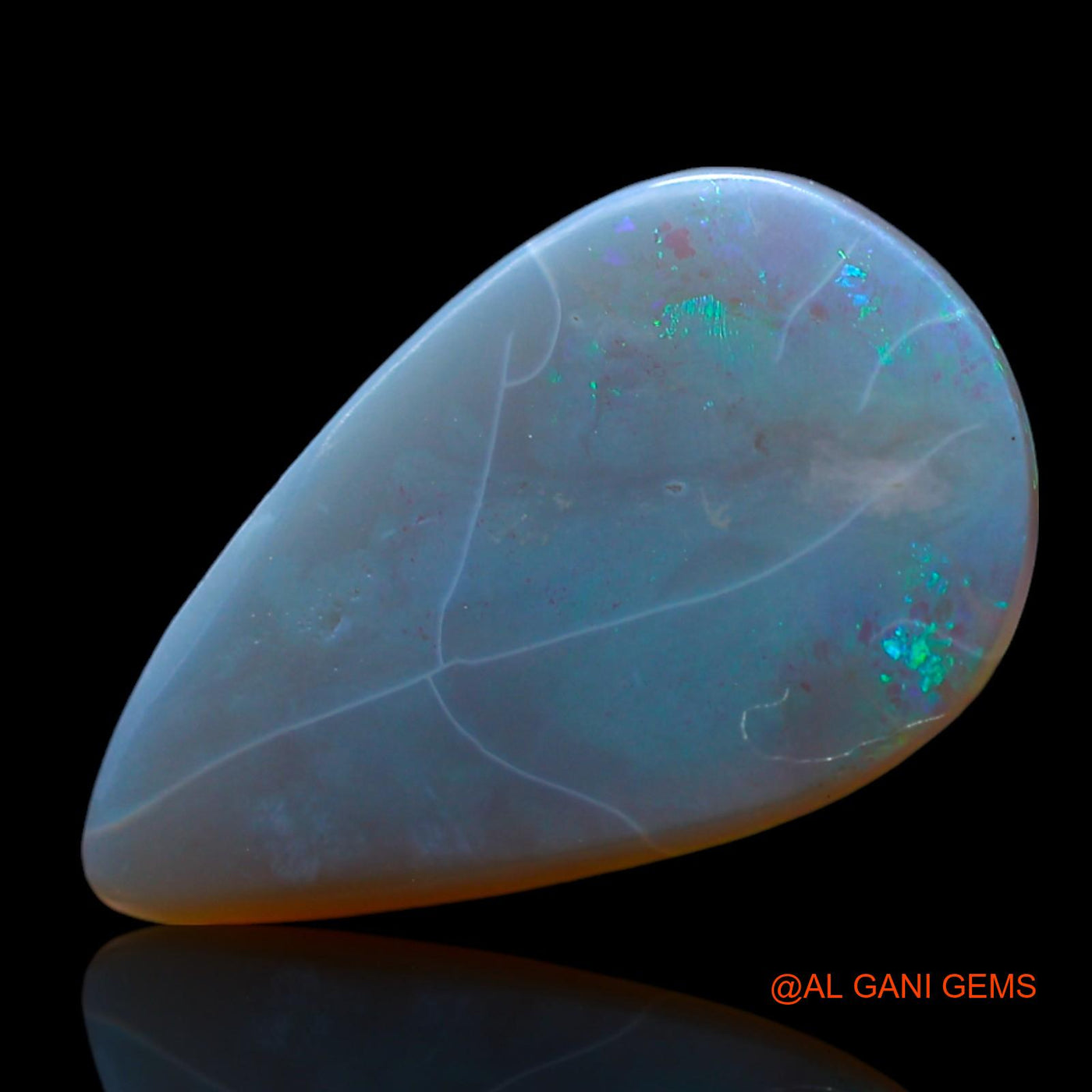 2.00 Cts Natural Australian Fire Opal Pear Cabochon Loose Gemstone For Jewelry 15x9x3 mm AF-502