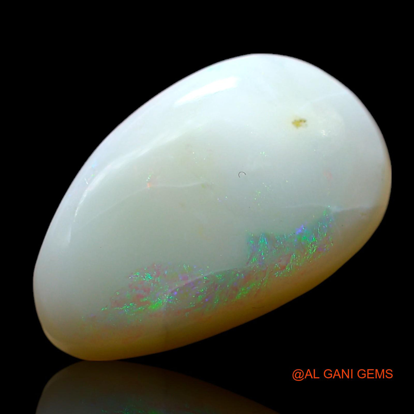 4.00 Cts Natural Australian Fire Opal Loose Gemstone Pear Cabochon 15x9x5 mm AF-504