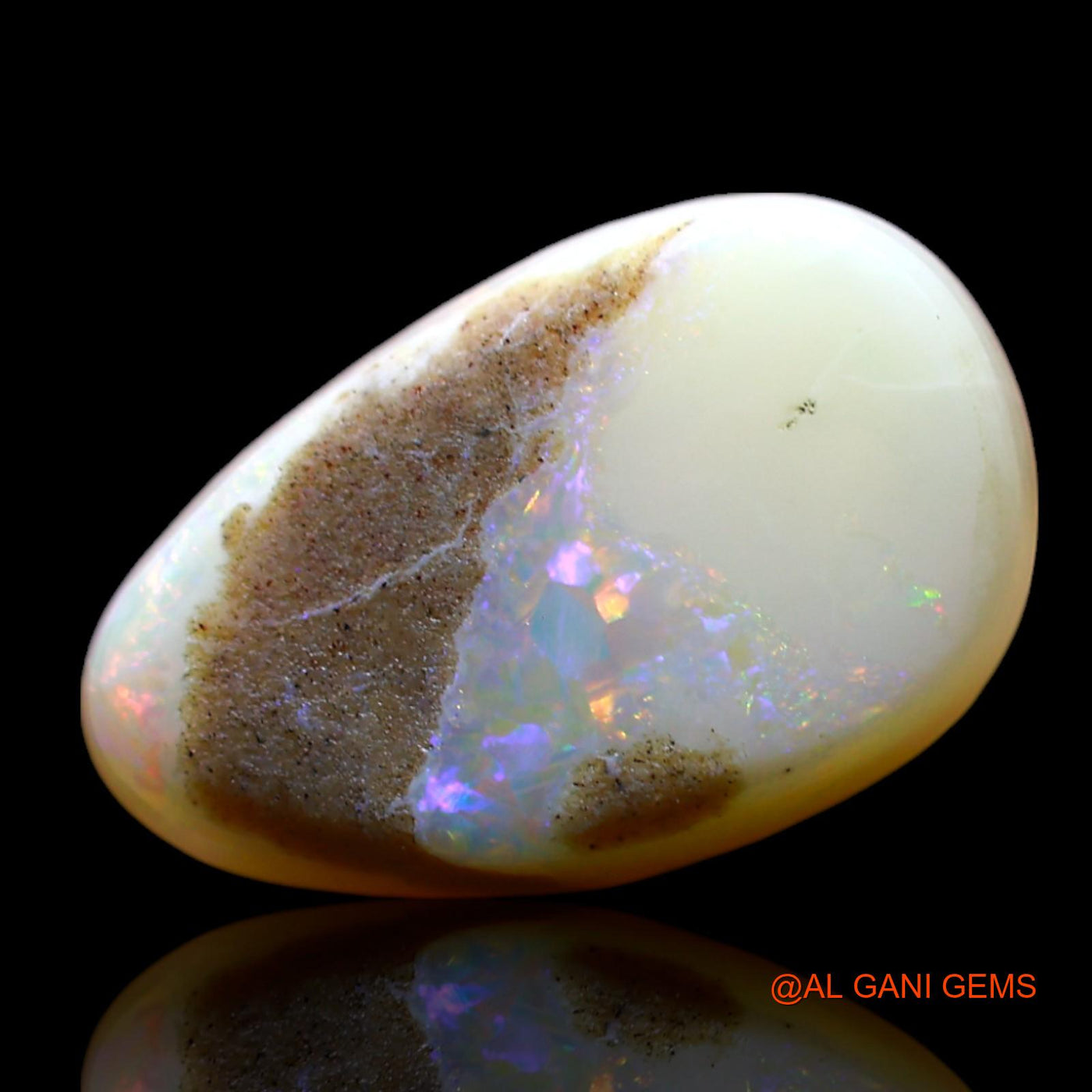 4.00 Cts Natural Australian Fire Opal Loose Gemstone Pear Cabochon 15x9x5 mm AF-504