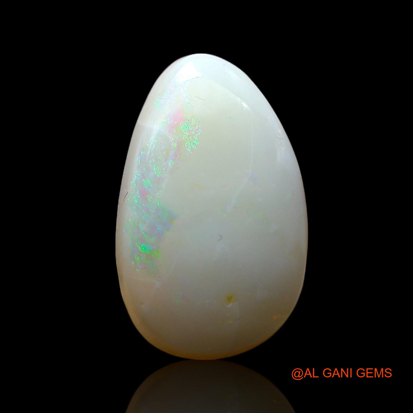 4.00 Cts Natural Australian Fire Opal Loose Gemstone Pear Cabochon 15x9x5 mm AF-504